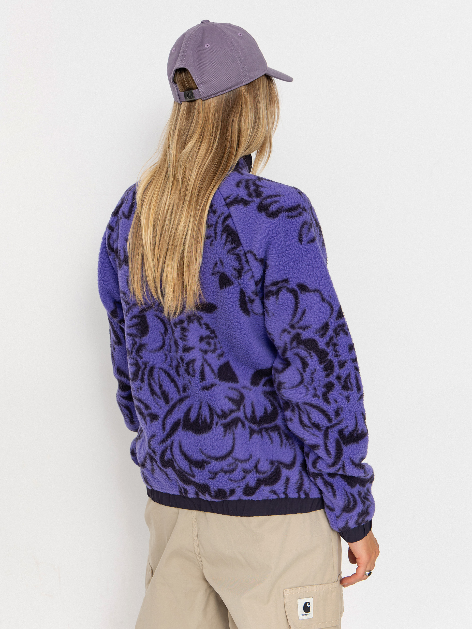 Дамски Поларени суитшърт Helly Hansen Imperial Printed Pile Snap (ultra violet peony aop)