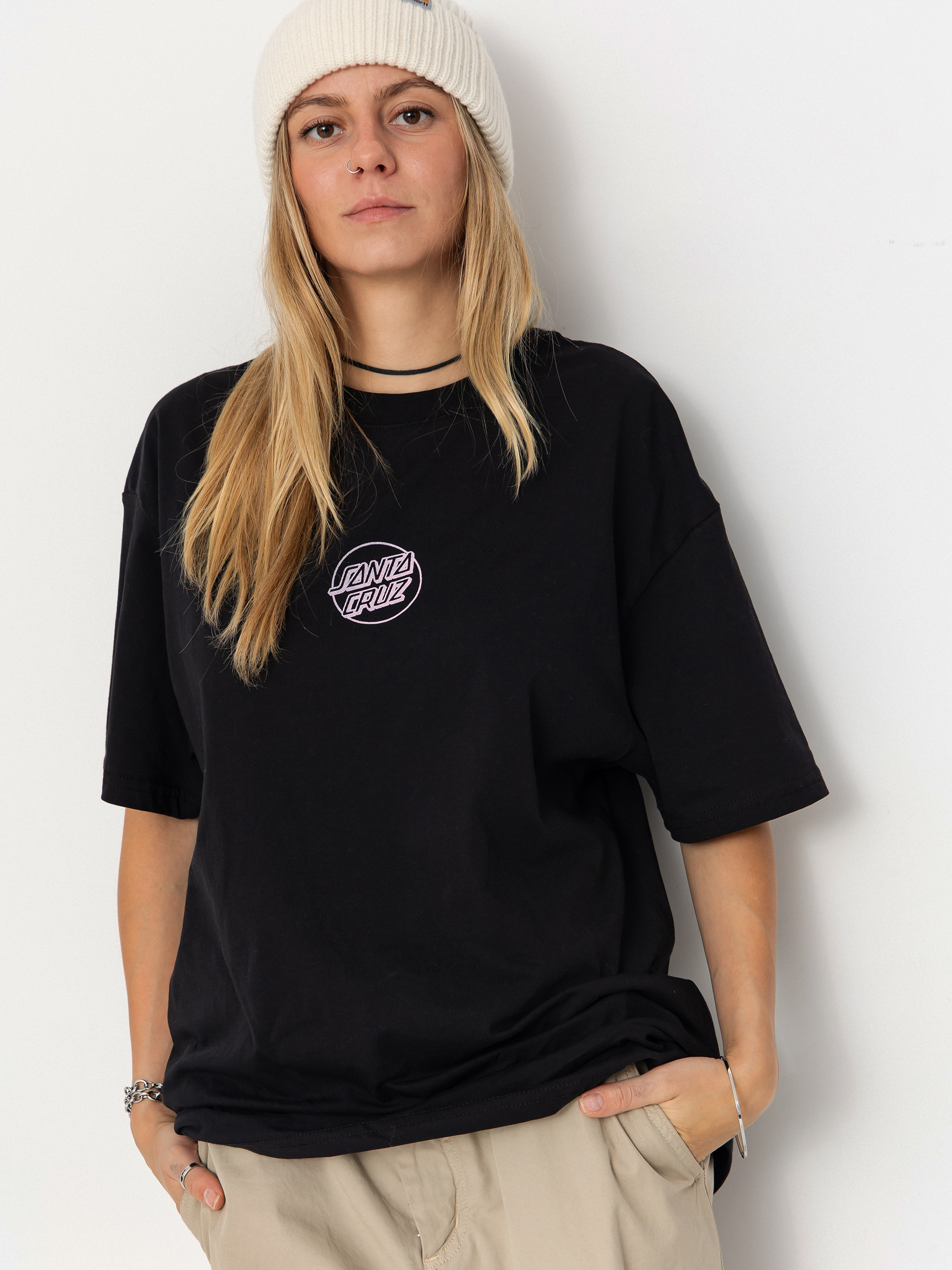 Тениска Santa Cruz Mono Stamped Dot Wmn (black)