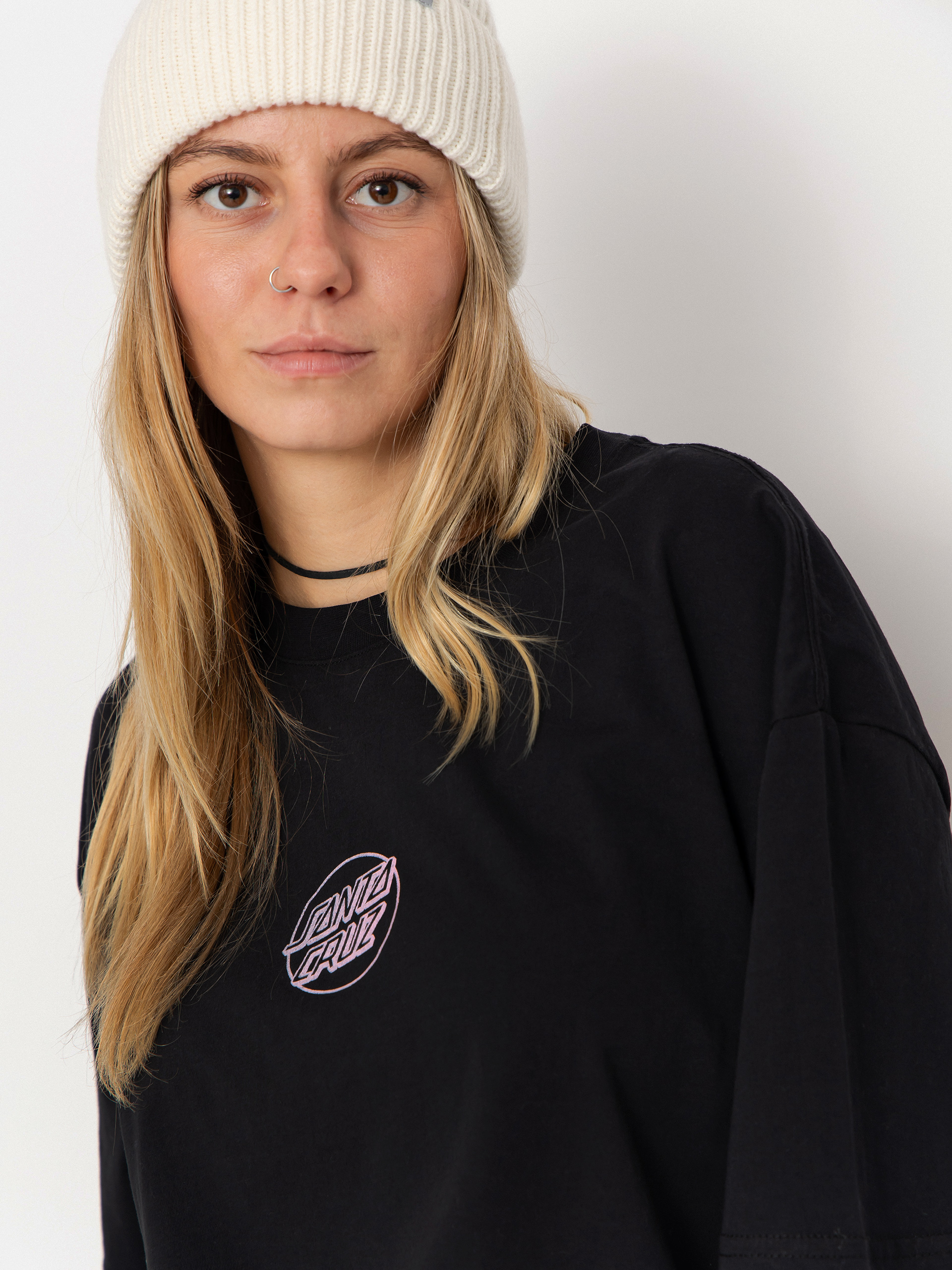 Тениска Santa Cruz Mono Stamped Dot Wmn (black)