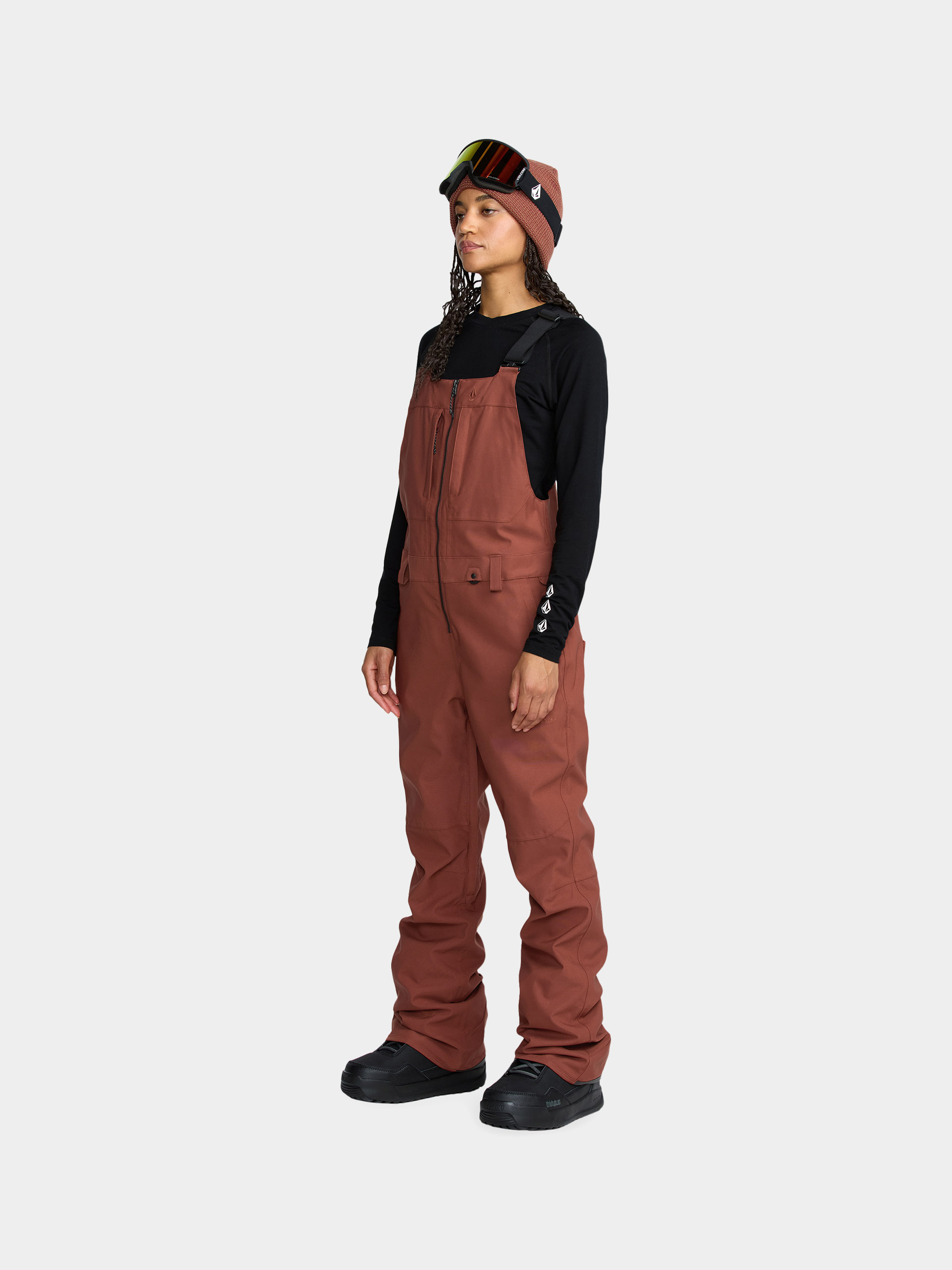Дамско Сноуборд панталони Volcom Swift Bib Overall (henna)