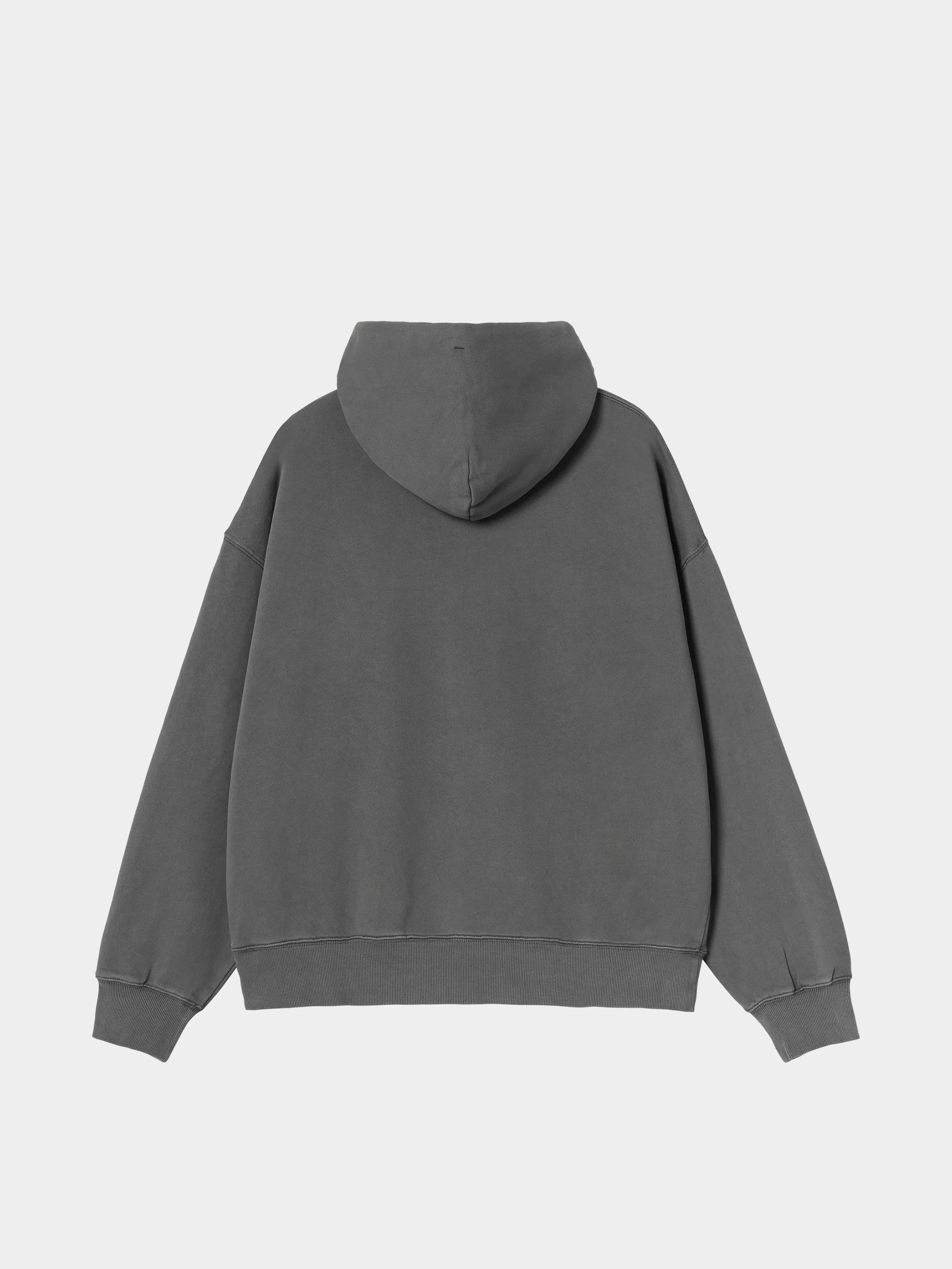 Суитшърт с качулка Carhartt WIP Benton HD (graphite/garment dyed)