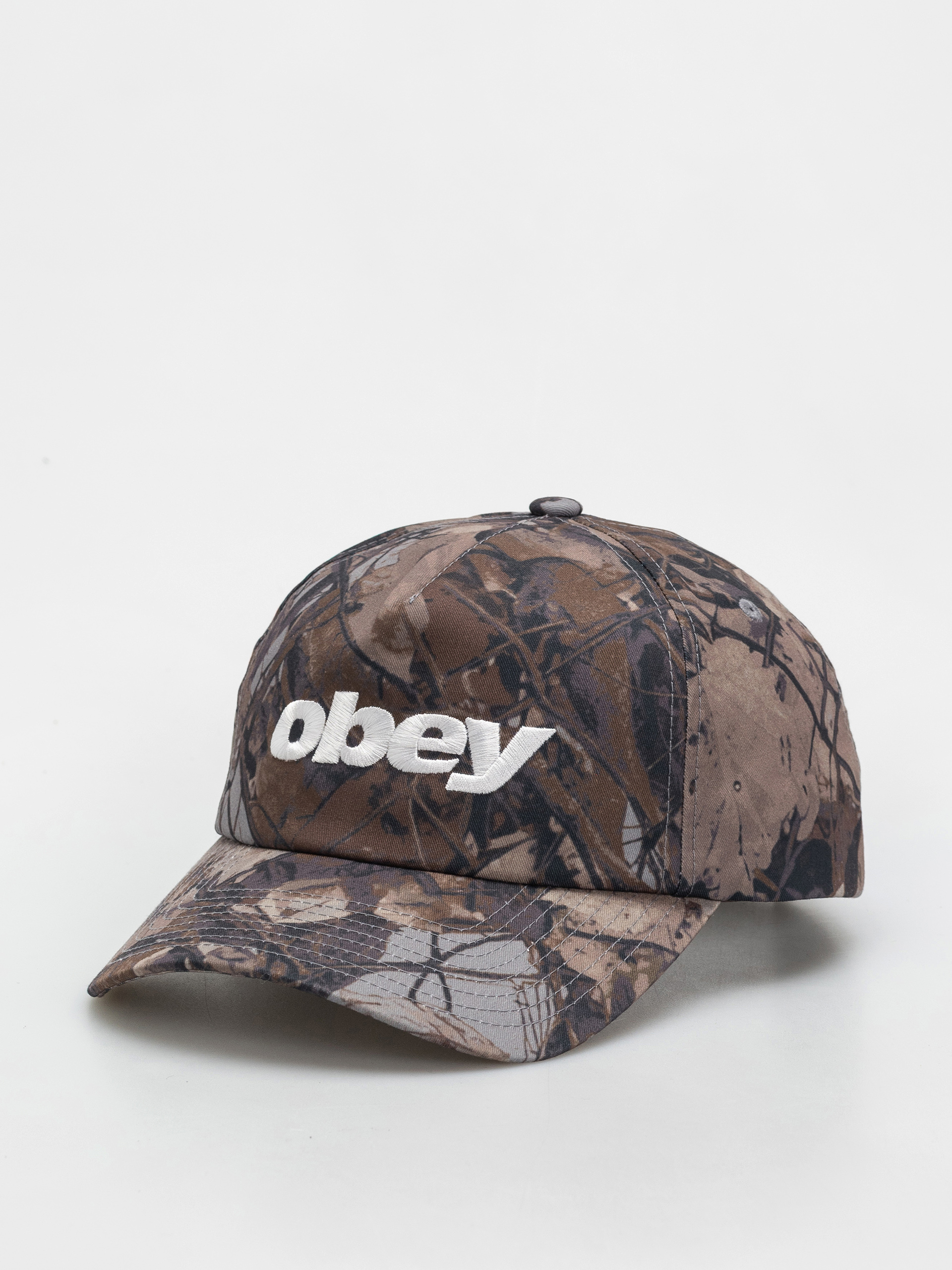 u0428u0430u043fu043au0430 u0441 u043au043eu0437u0438u0440u043au0430 OBEY Obey Delta 5 Panel Strapback (fence camo multi)