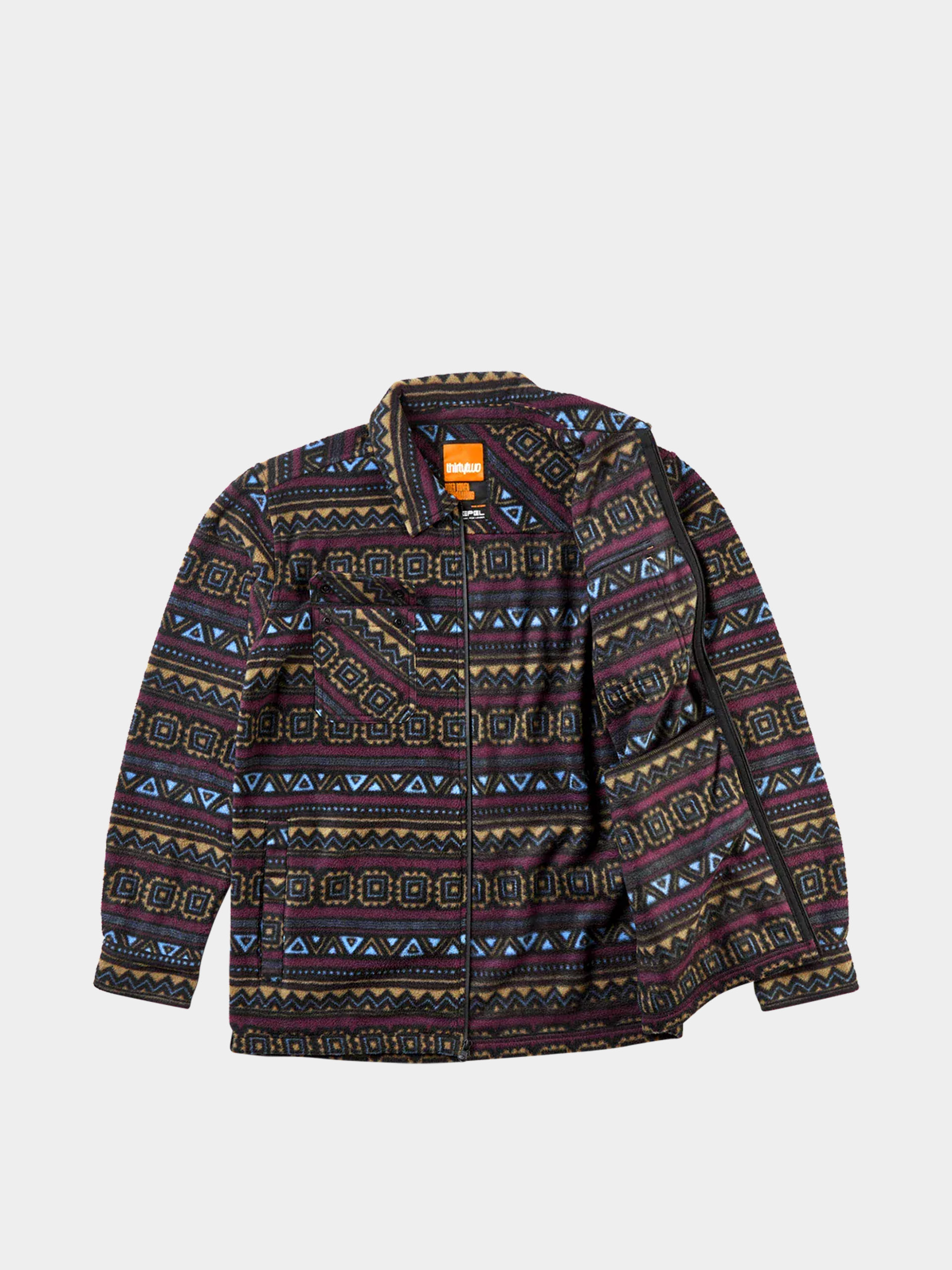 Мъжки Термо суитшърт ThirtyTwo Rest Stop Zip Up Shirt (maroon)