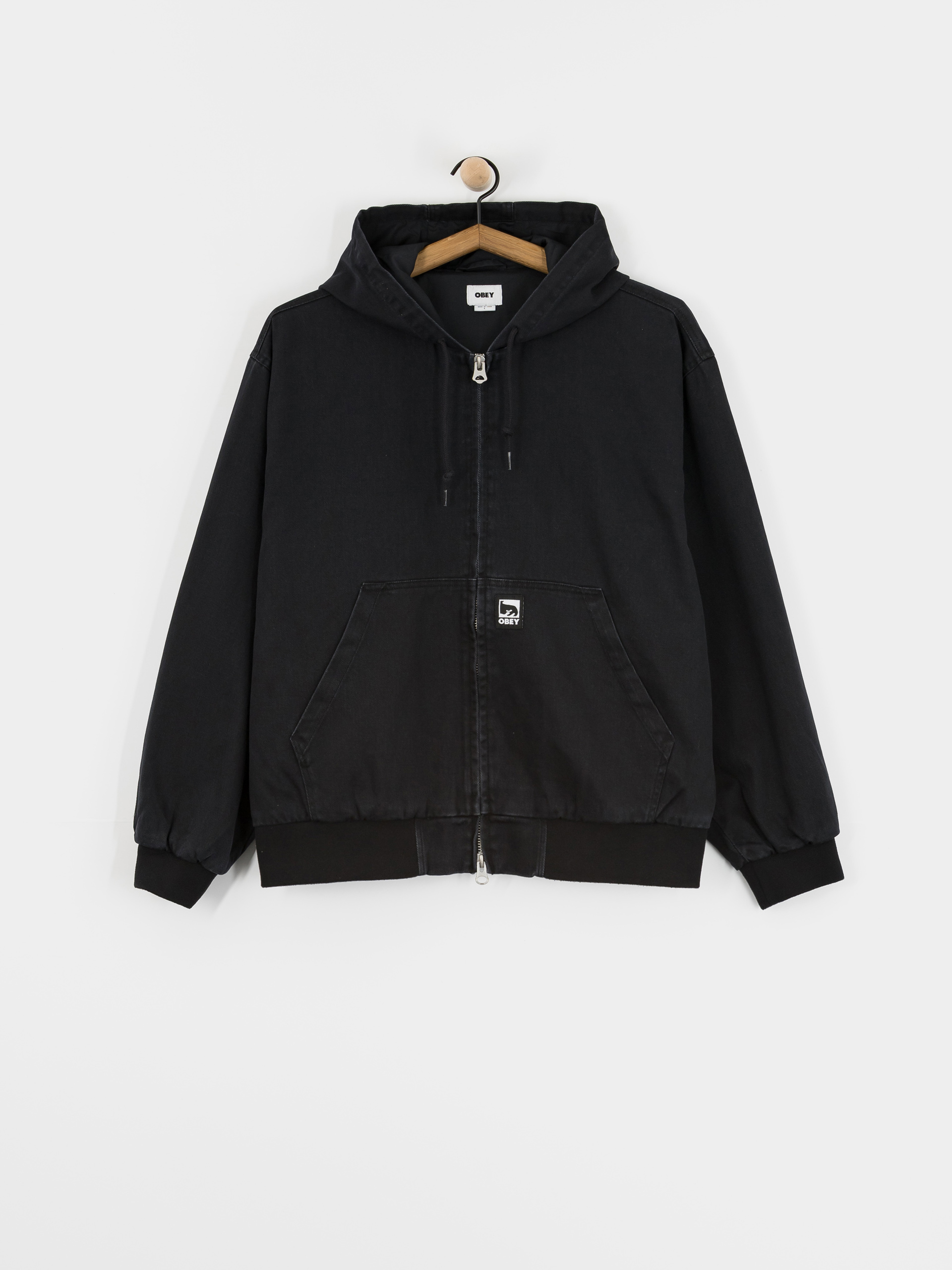 Яке OBEY Obey Glen Zip Up (black faded wash)