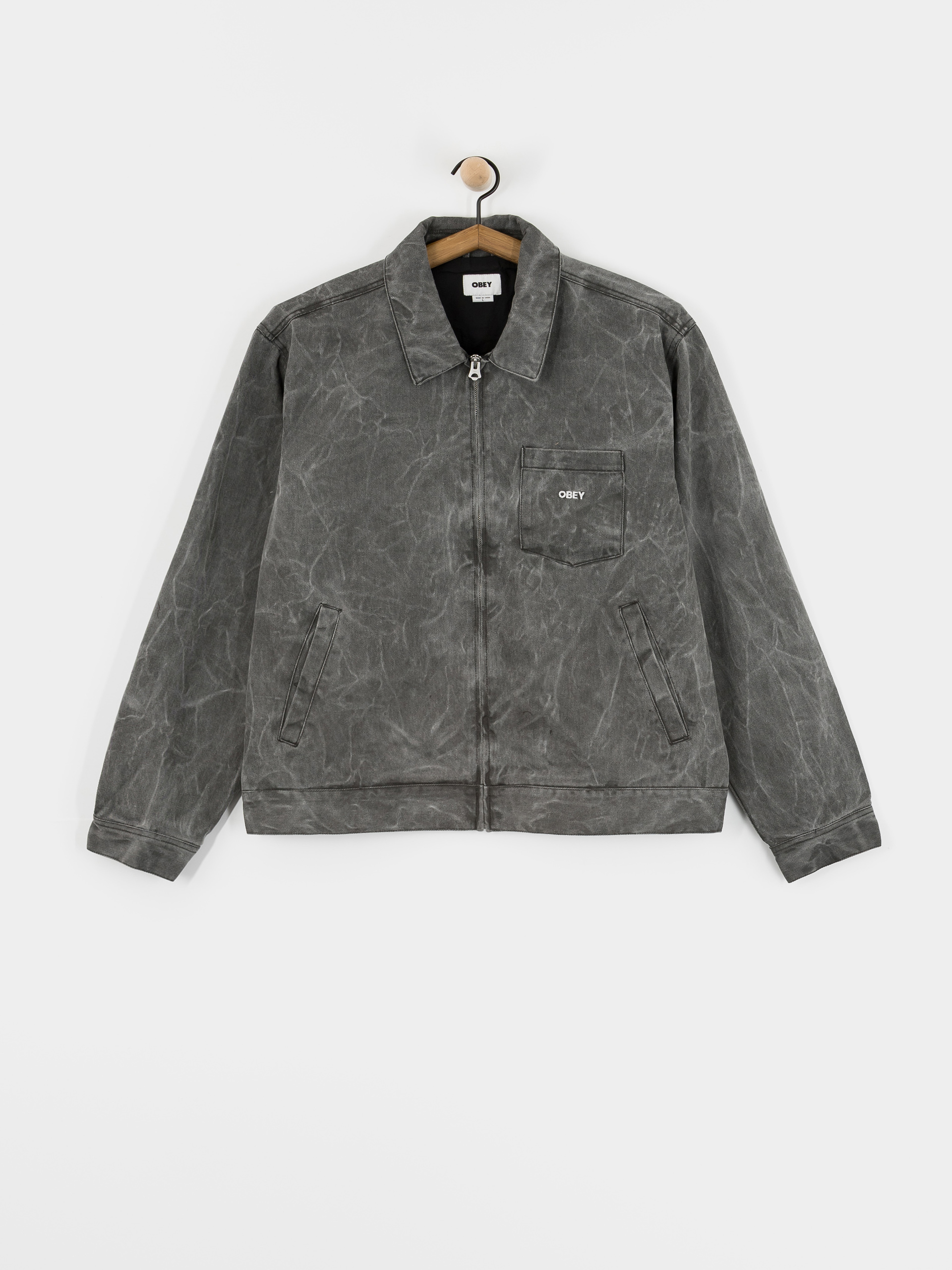 Яке OBEY Obey Workman Zip (black wrinkle wash)