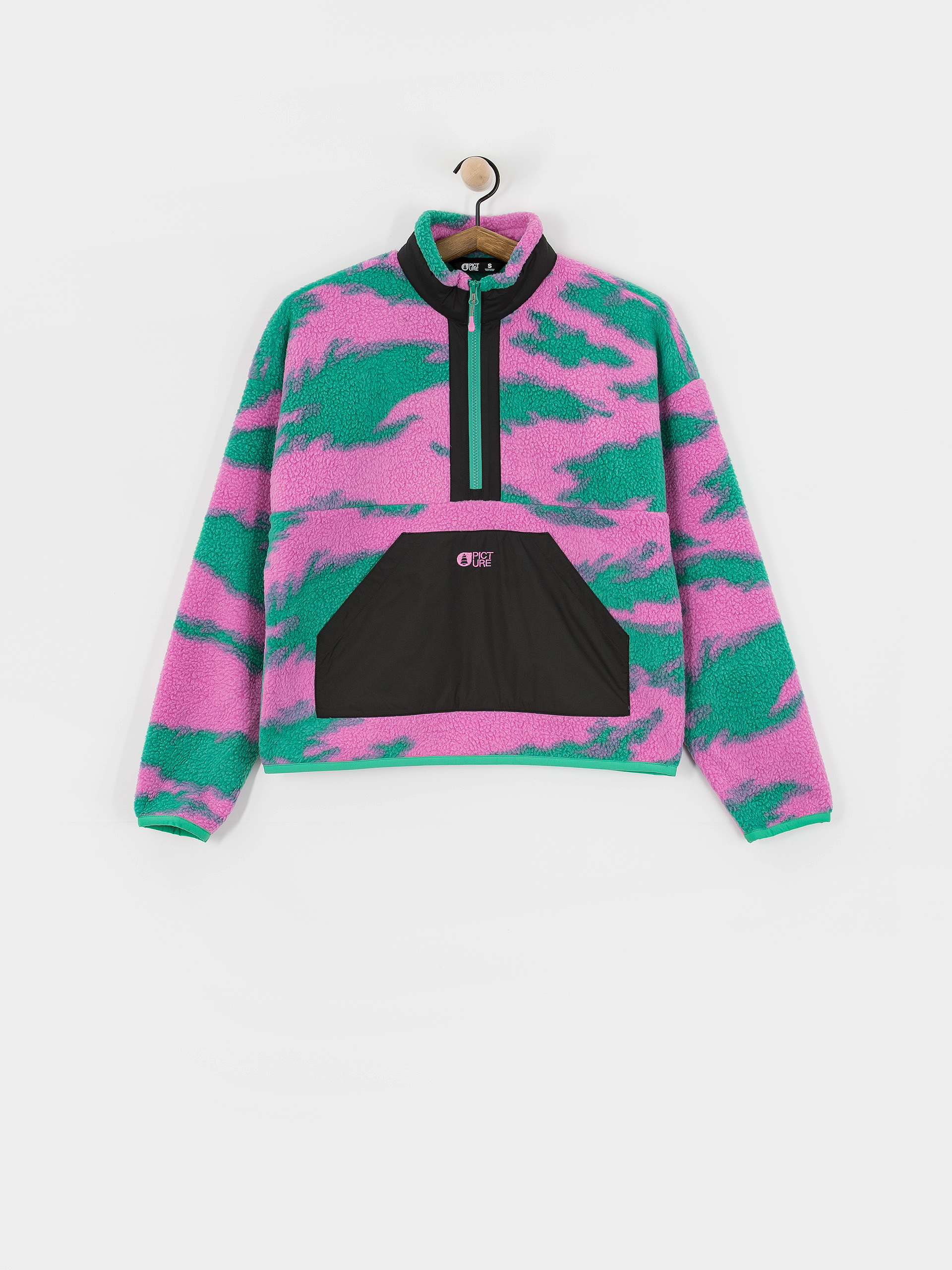 Поларени суитшърт Picture Zelkova Printed 1/4 Zip Wmn (retro bliss print)