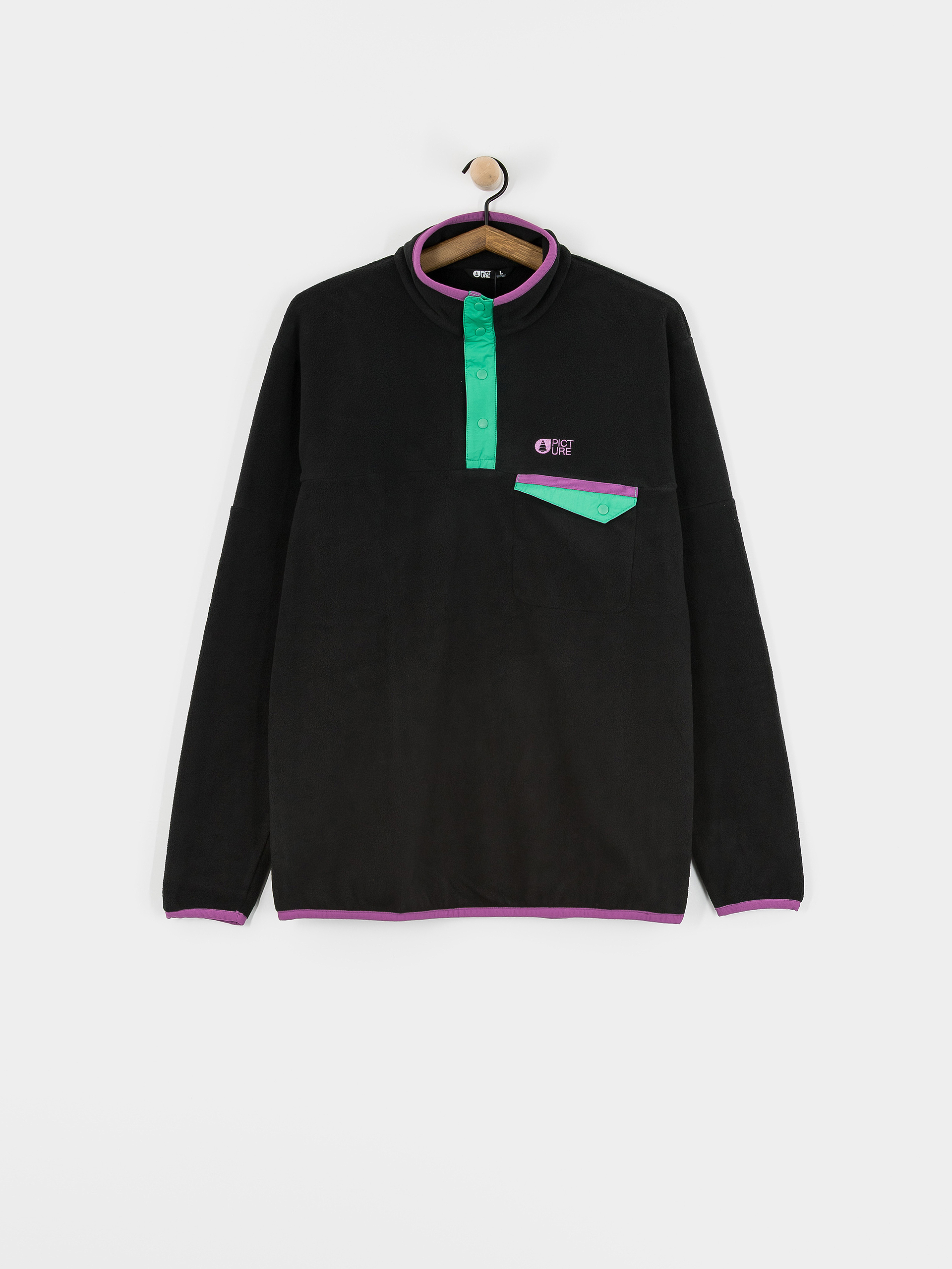 Мъжки Поларени суитшърт Picture Arcca 1/4 Zip (black)