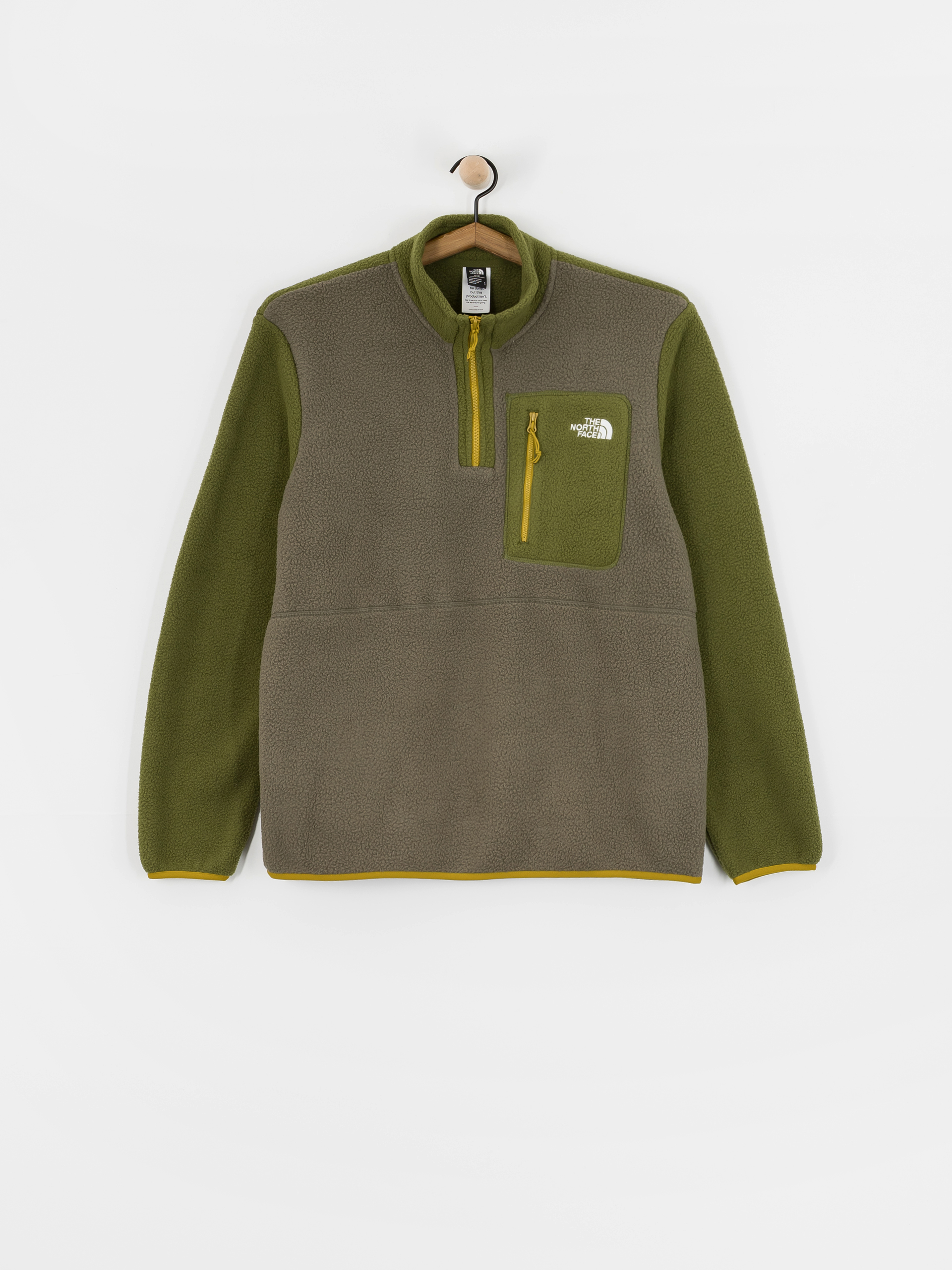 Мъжки Поларени суитшърт The North Face Yumiori 1/4 Zip (new taupe green/woodlan)