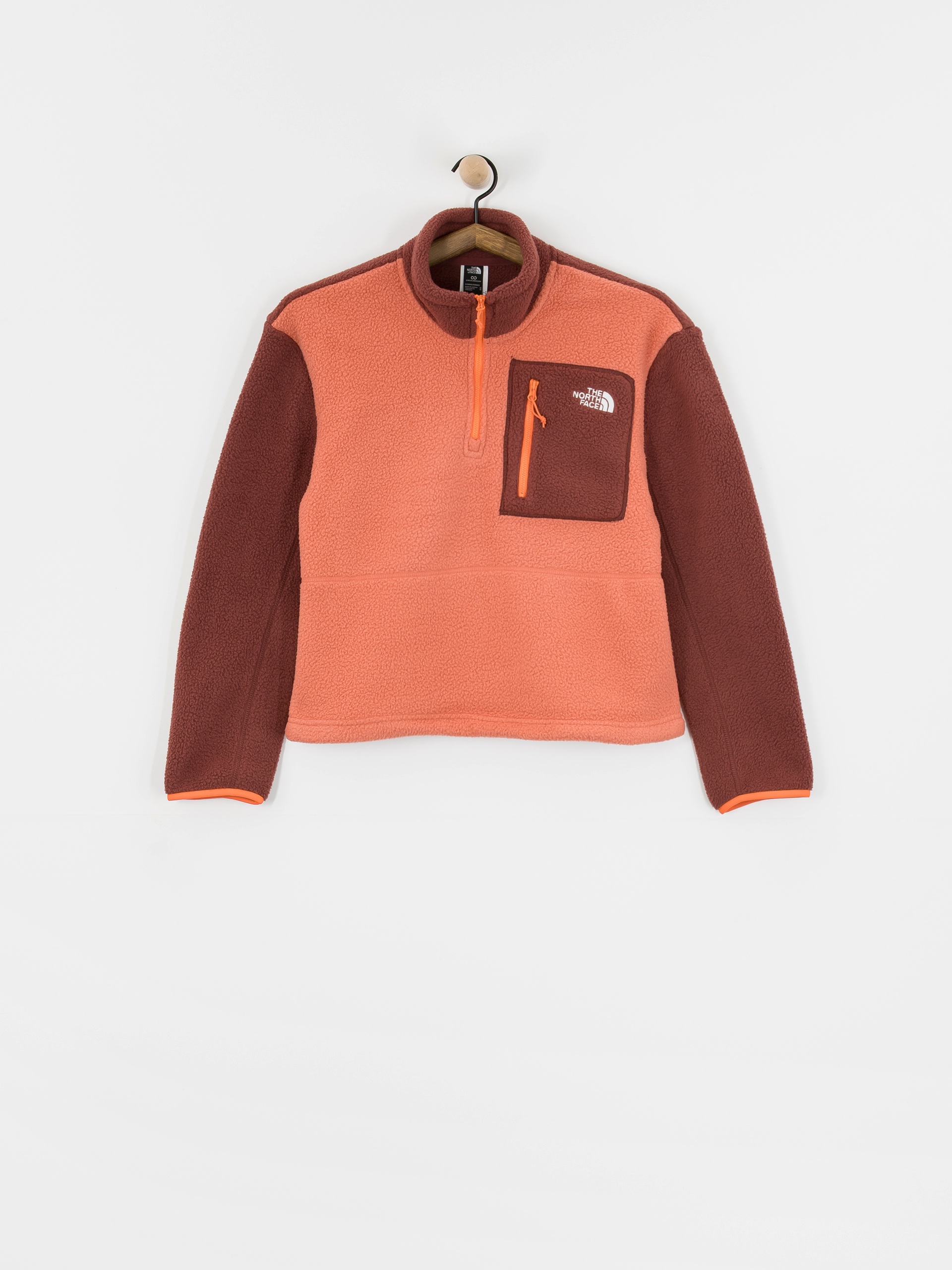 Поларени суитшърт The North Face Yumiori 1/4 Zip (mars dust/sumac/solar f)