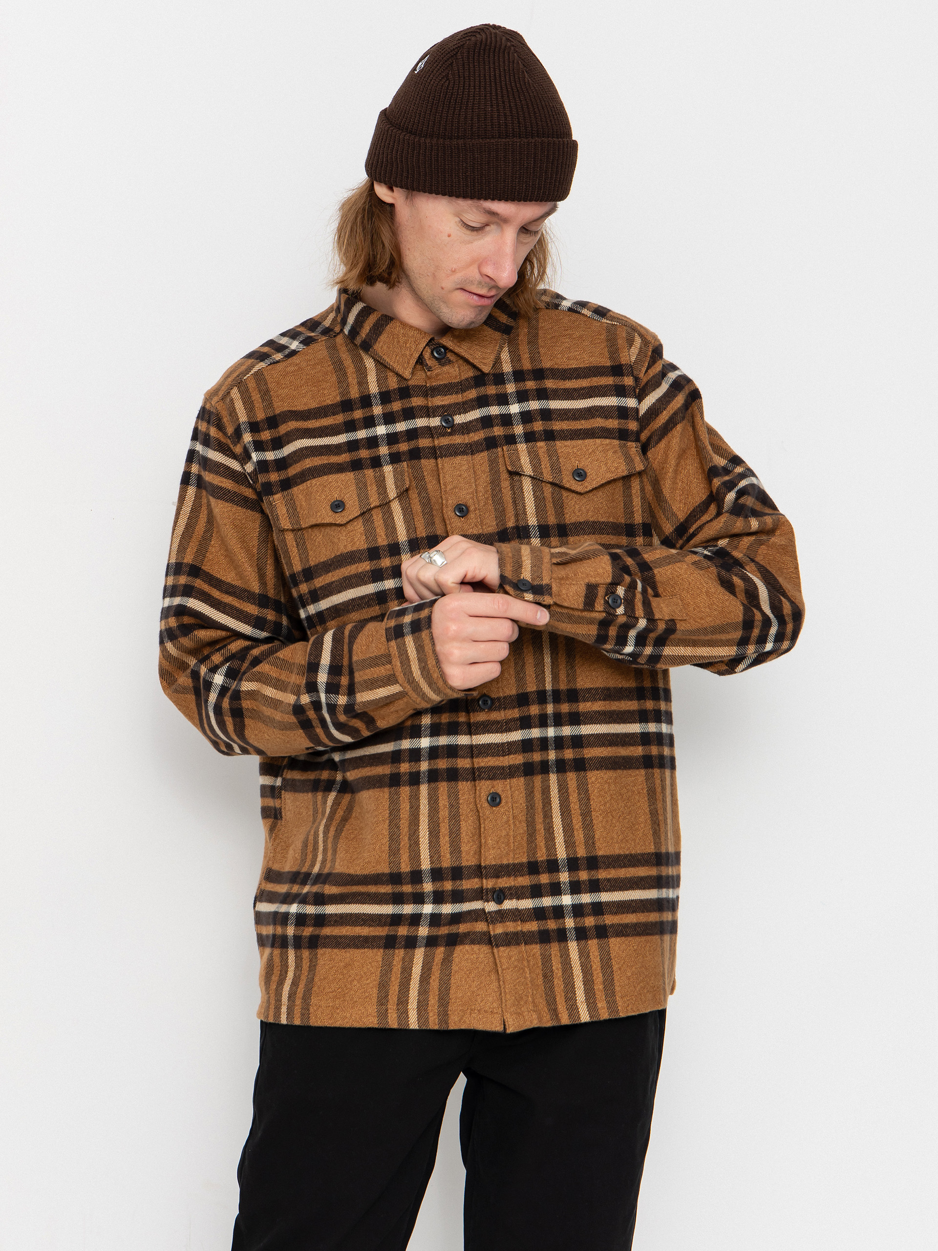 Риза Patagonia Fjord Flannel (catch deer brown)