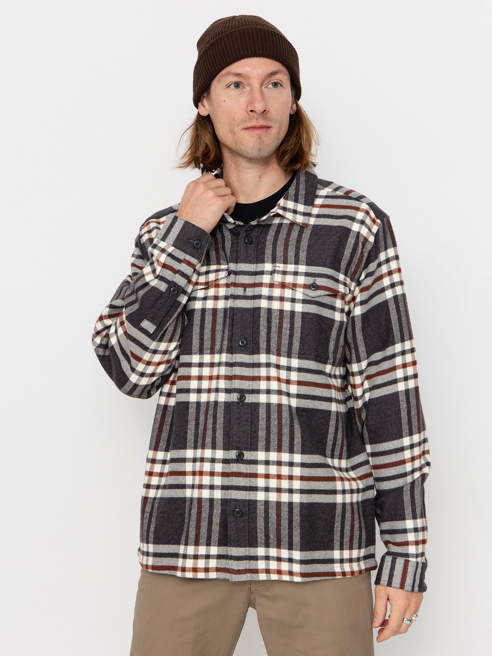 Риза Patagonia Fjord Flannel (catch ink black)