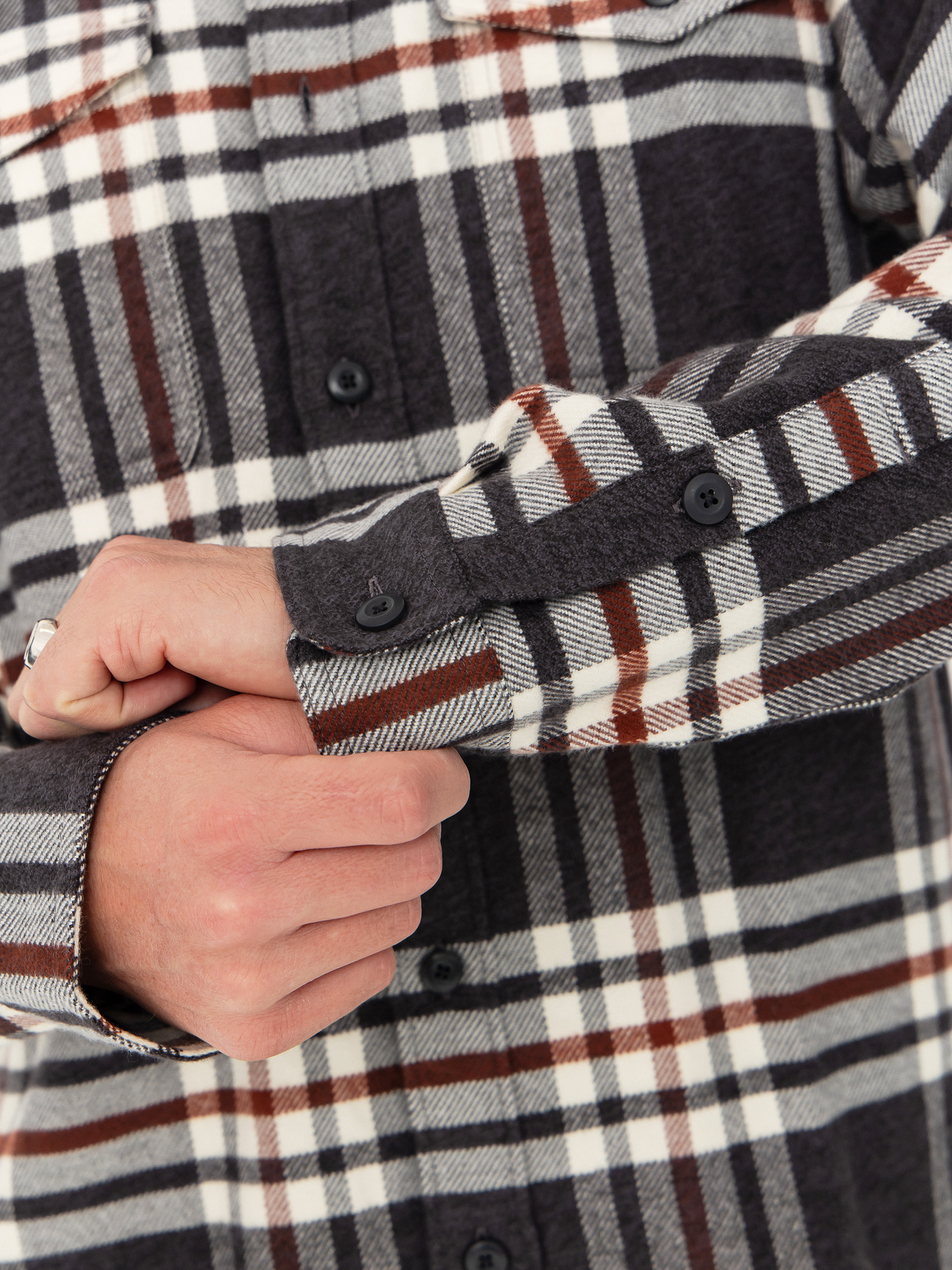 Риза Patagonia Fjord Flannel (catch ink black)