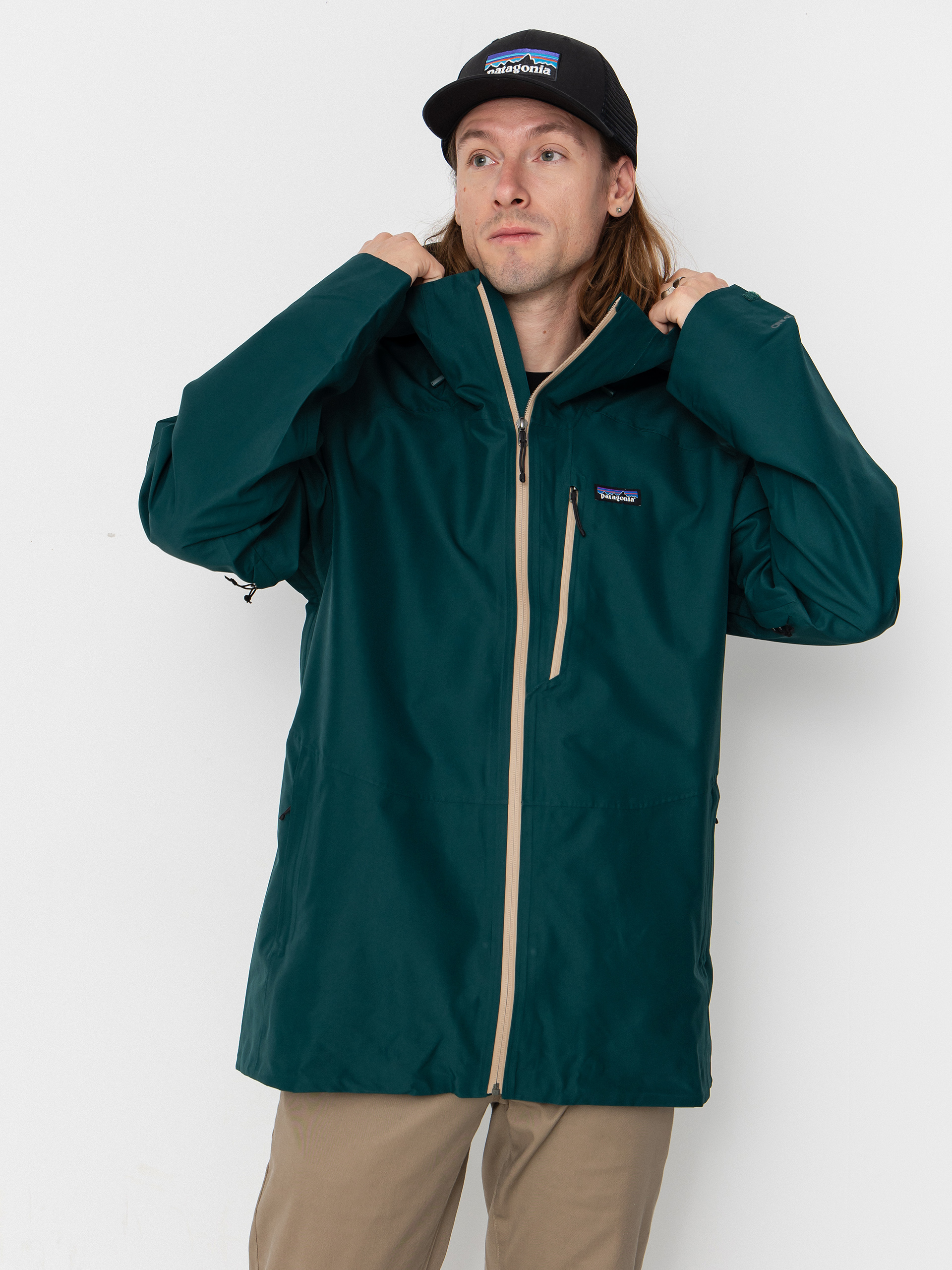 Мъжки Сноуборд яке Patagonia Powder Town (cascade green)