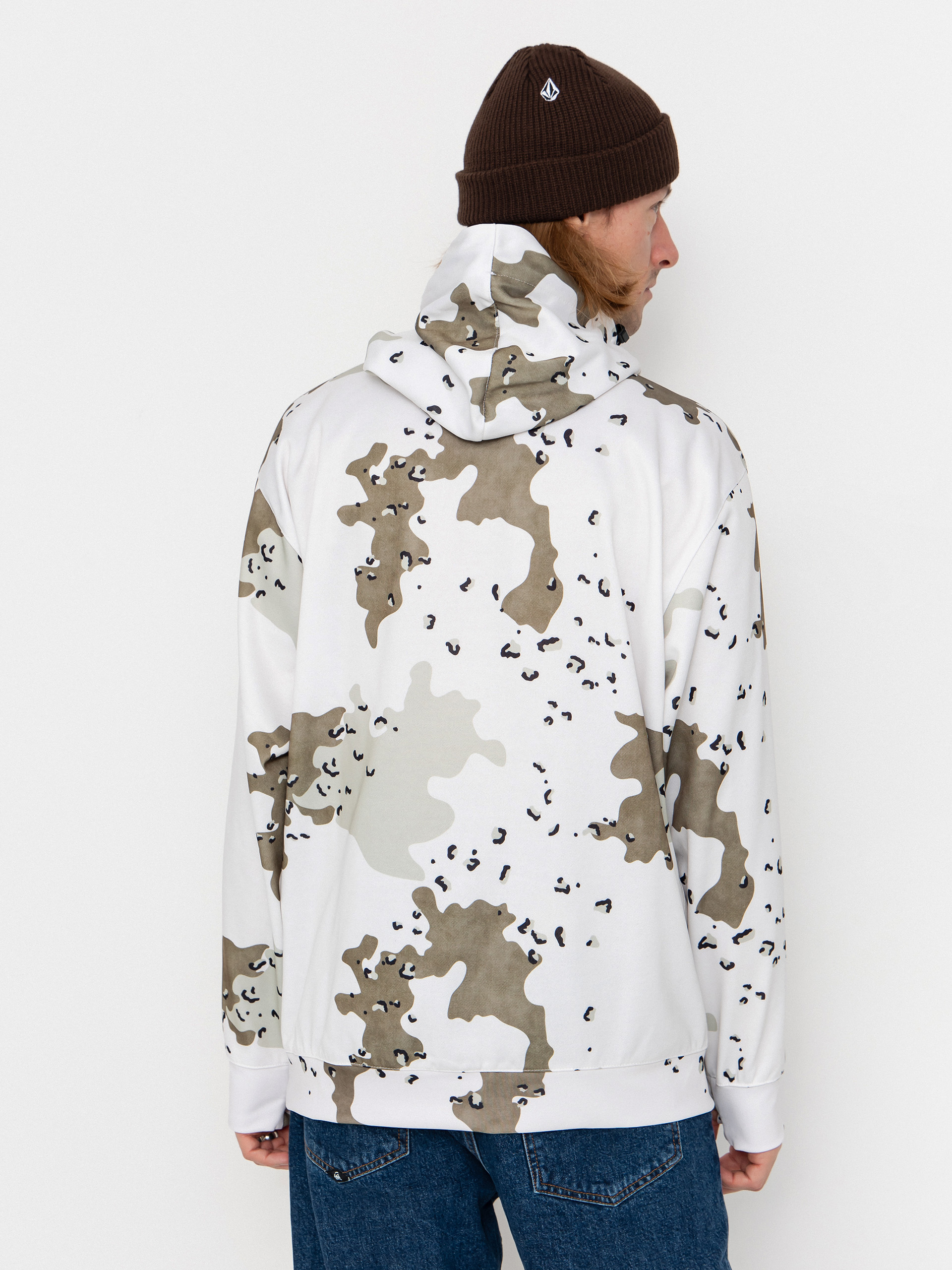 Суитшърт с качулка Volcom Hydro Riding HD (white)