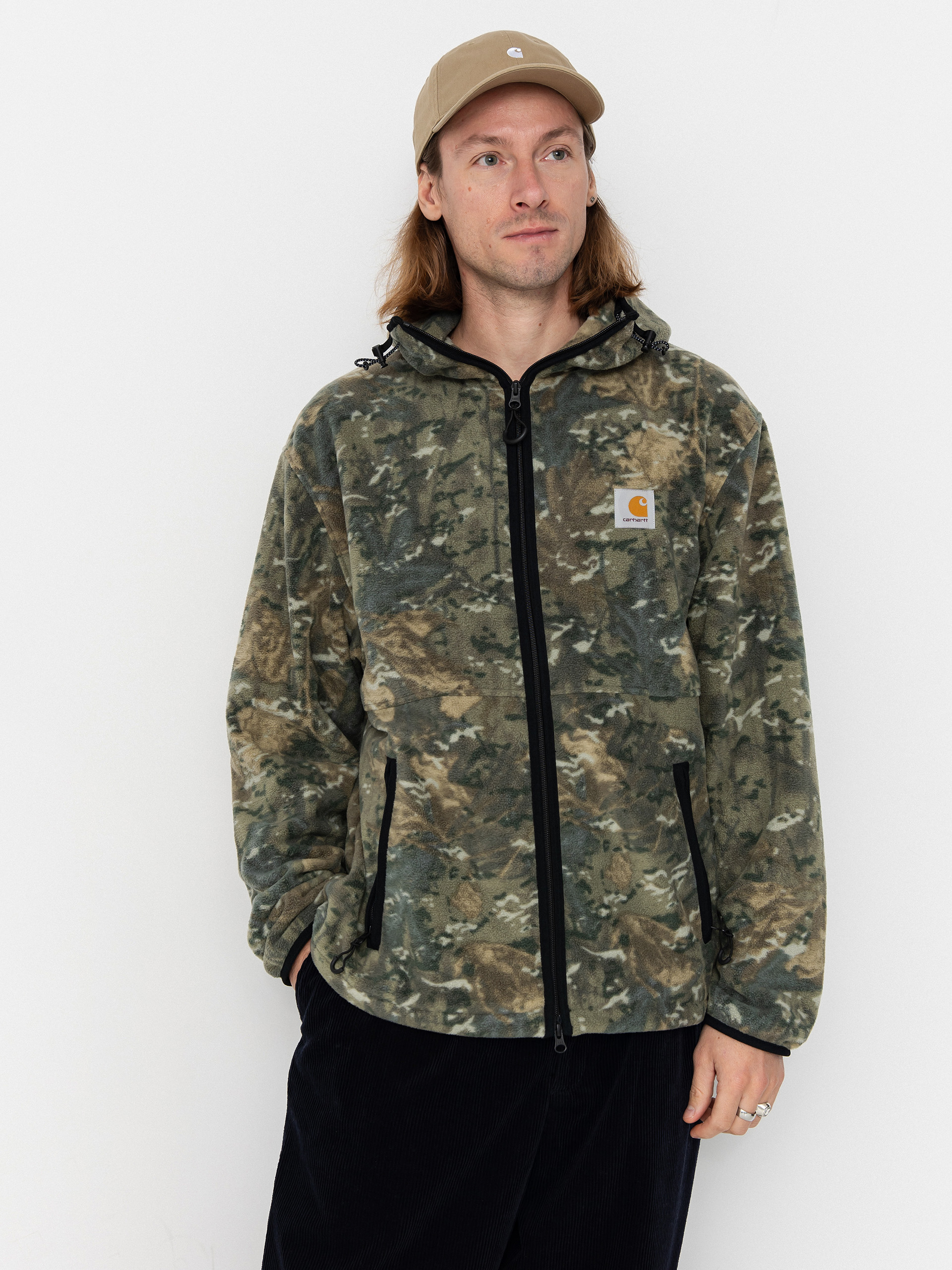 Поларени суитшърт Carhartt WIP Blevin (camo combi/green)