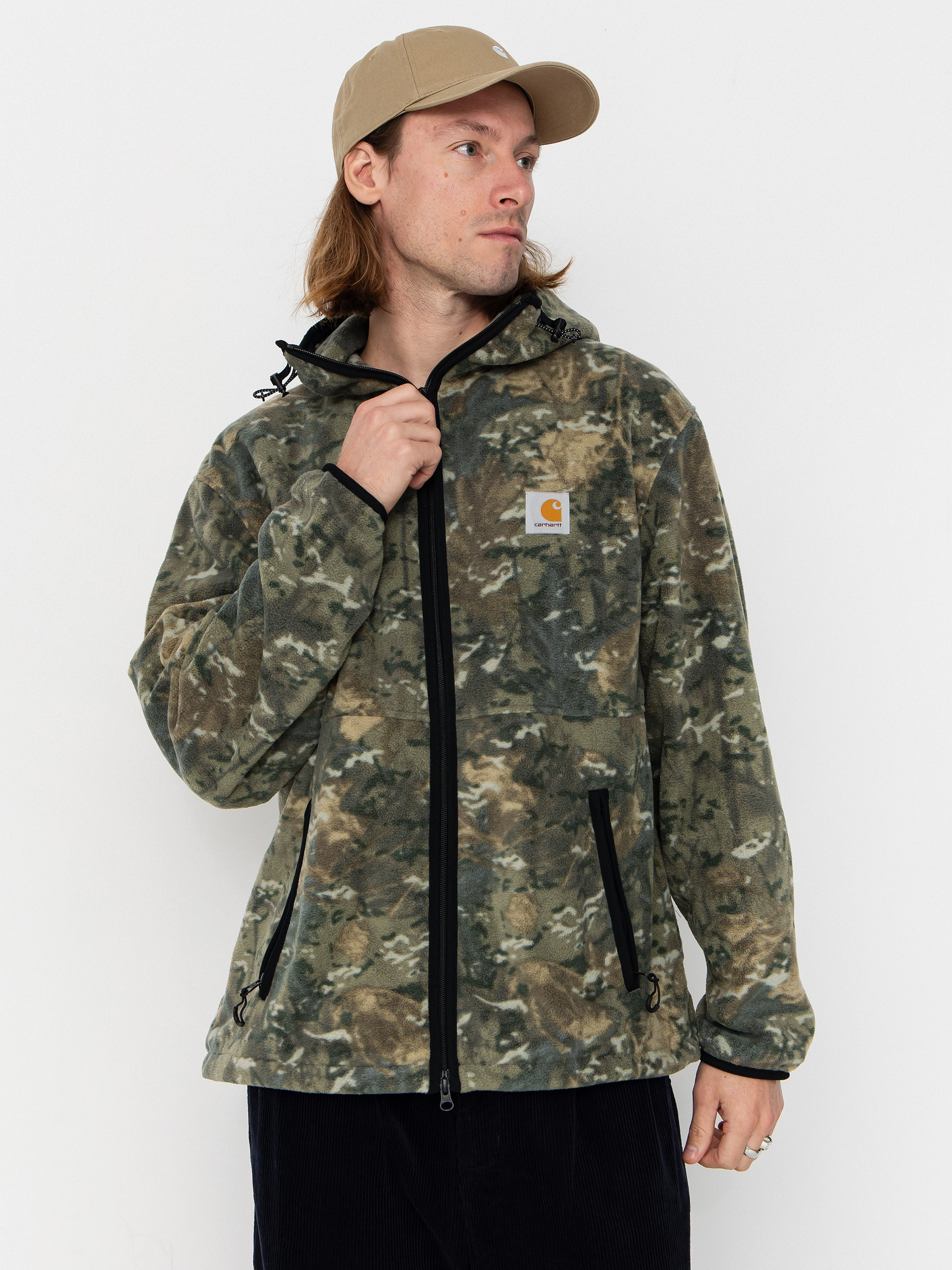 Мъжки Поларени суитшърт Carhartt WIP Blevin (camo combi/green)