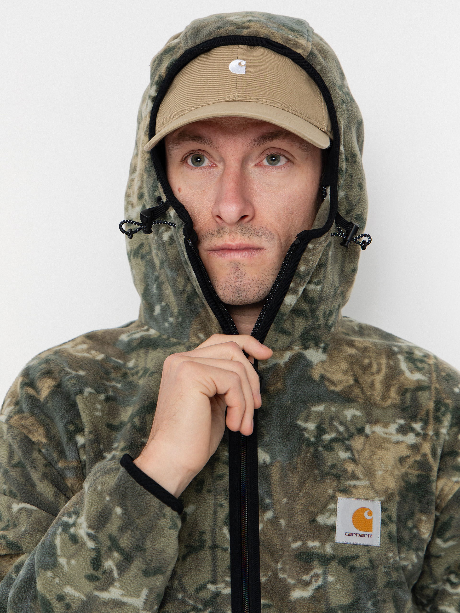 Мъжки Поларени суитшърт Carhartt WIP Blevin (camo combi/green)