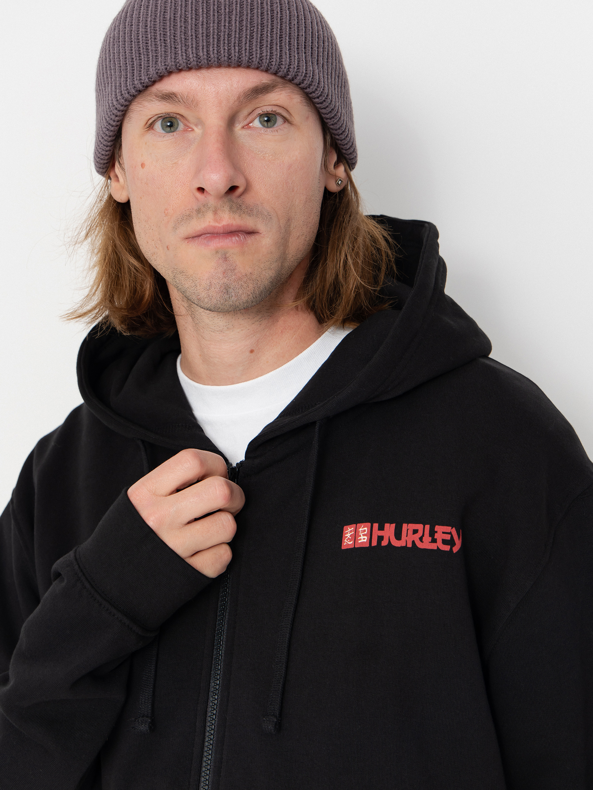 Суитшърт с качулка Hurley Tattoo ZHD (black)