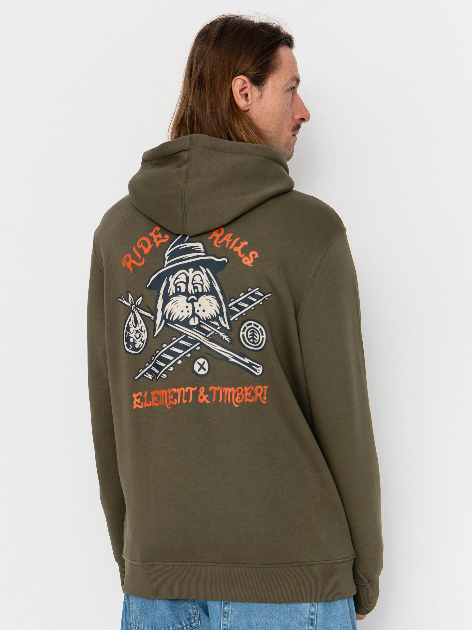 Суитшърт с качулка Element Timber Hobos HD (kalamata)