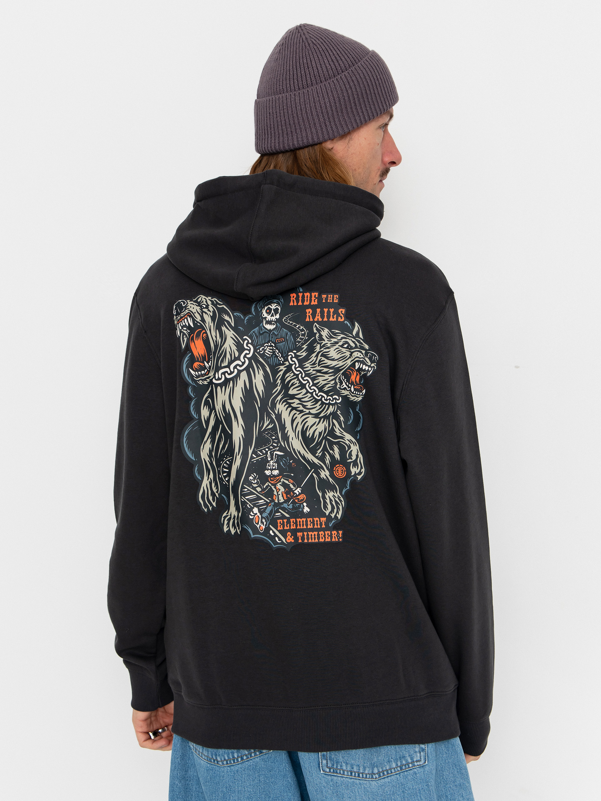 Суитшърт с качулка Element Timber Guard Dogs HD (off black)
