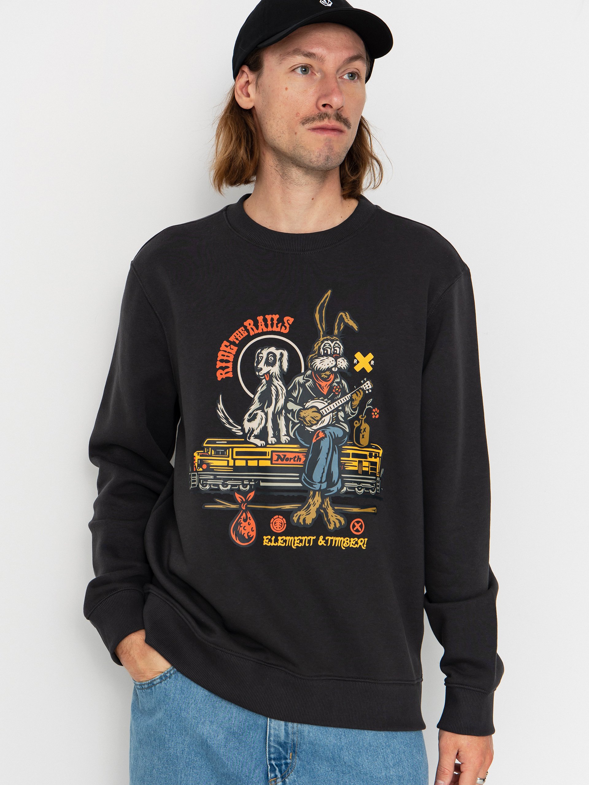 Суитшърт Element Timber Aboard Cr (off black)