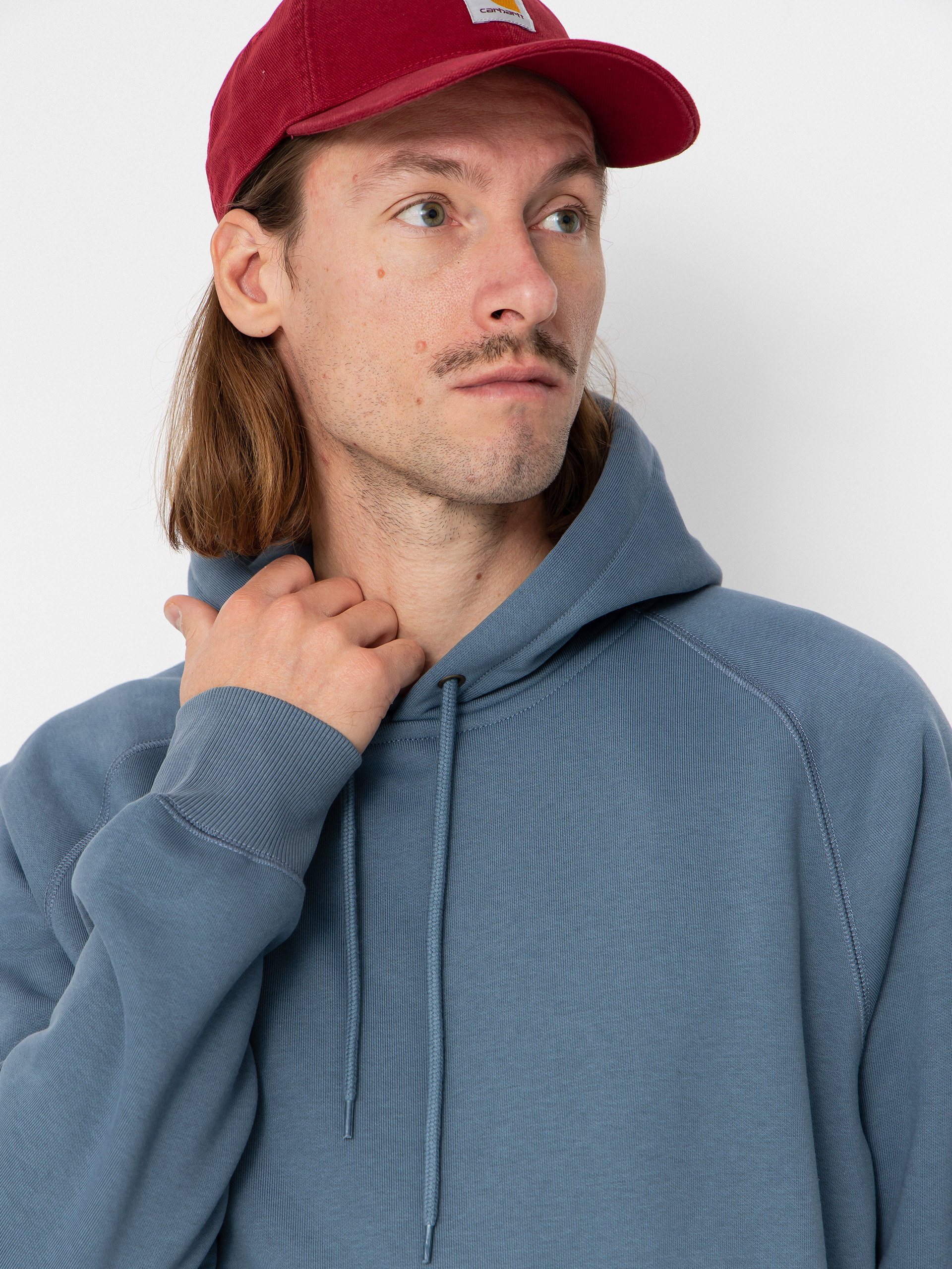 Суитшърт с качулка Carhartt WIP Chase HD (angelite/gold)