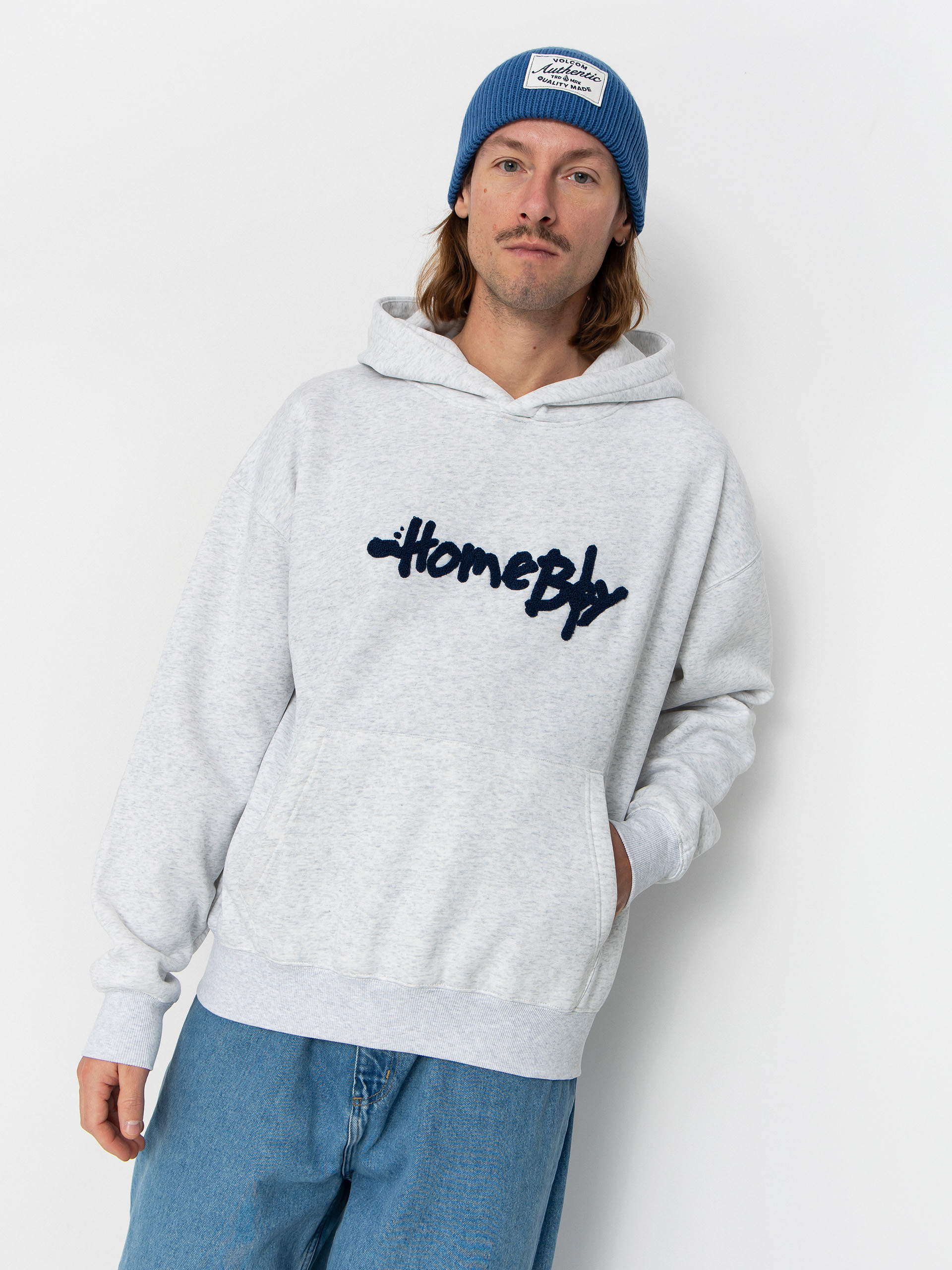 Суитшърт с качулка Homeboy Pencil Chenille HD (grey heather)