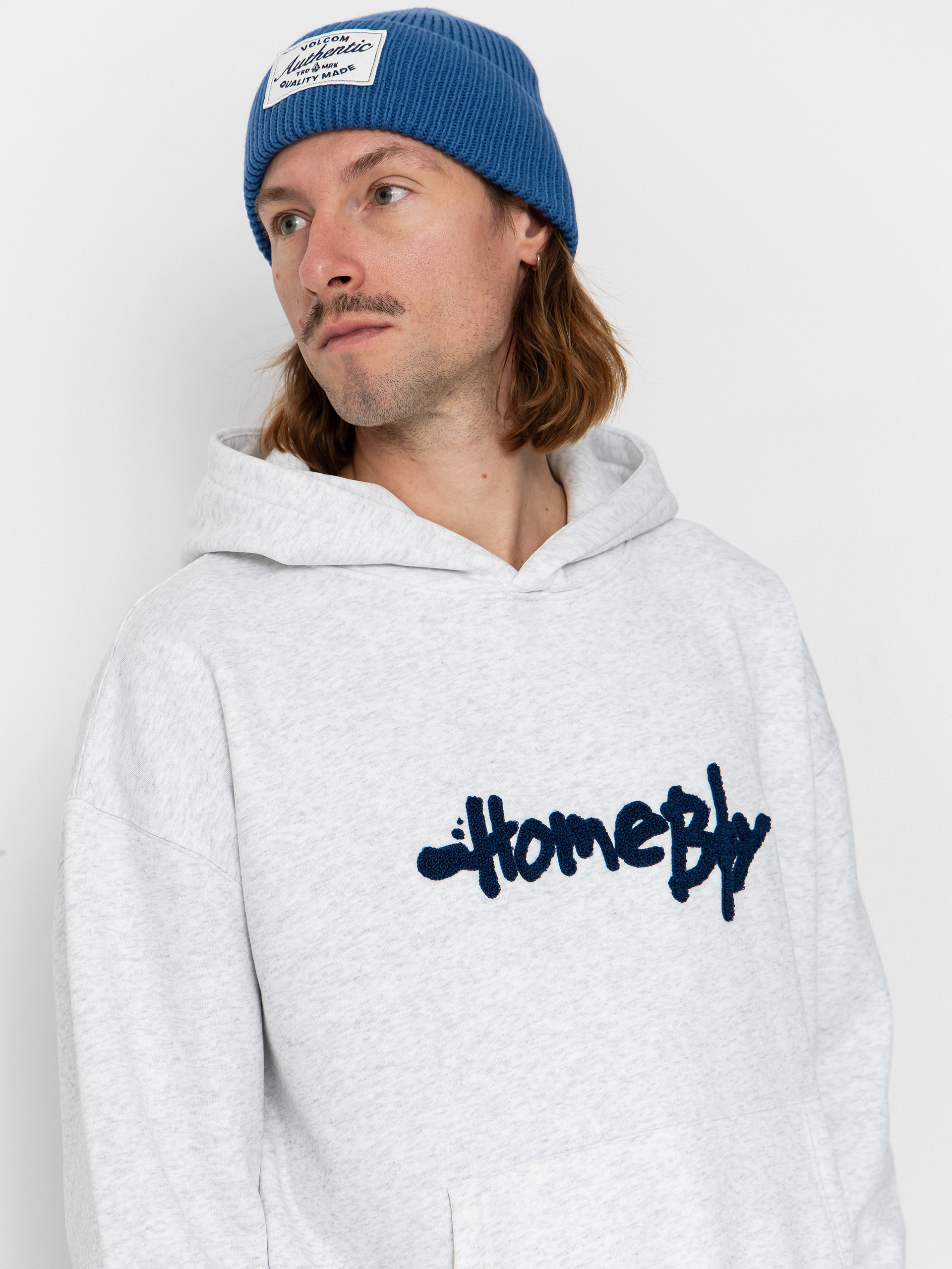 Суитшърт с качулка Homeboy Pencil Chenille HD (grey heather)