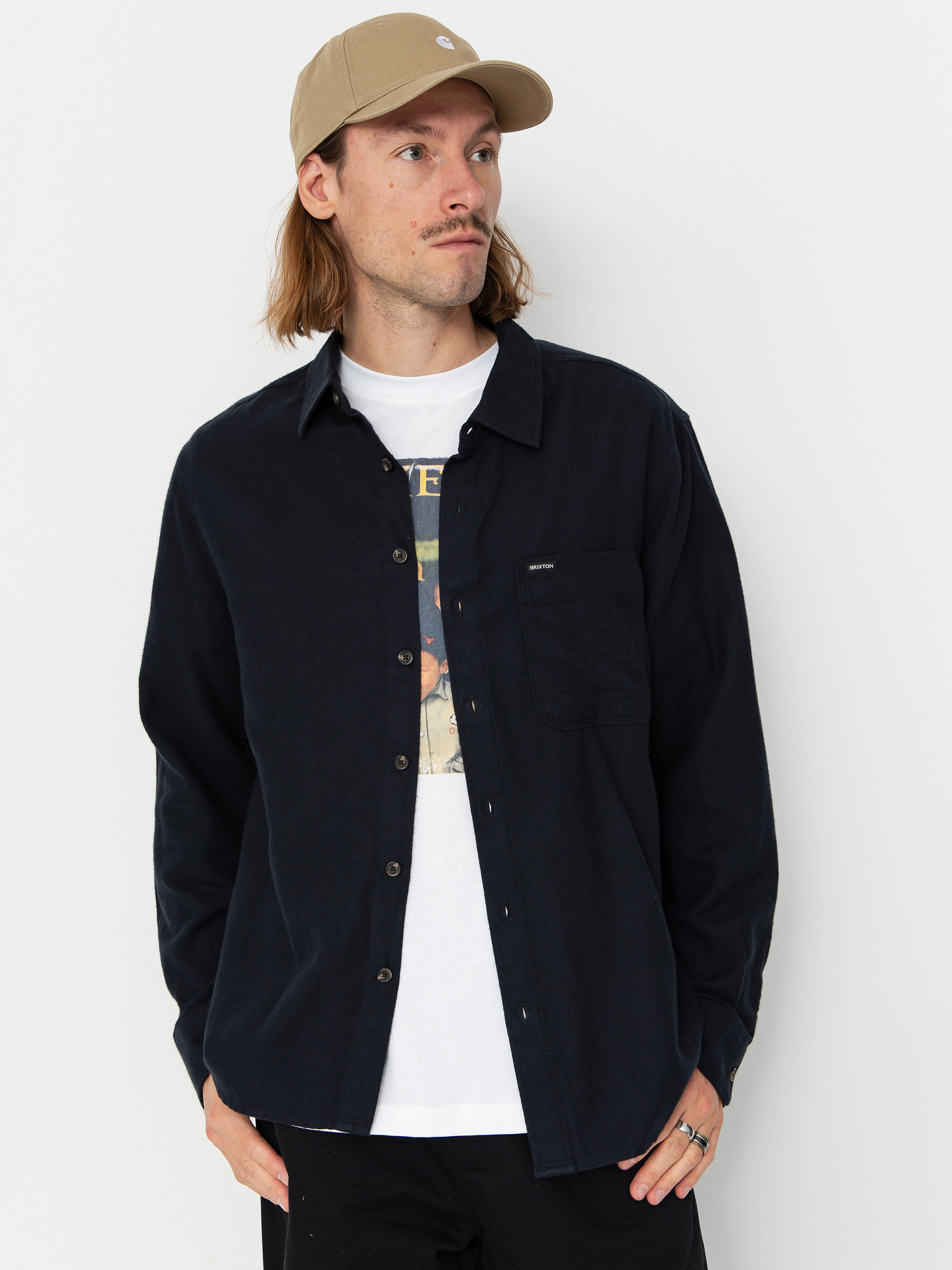 Риза Brixton Hasting Lw Flannel (black)
