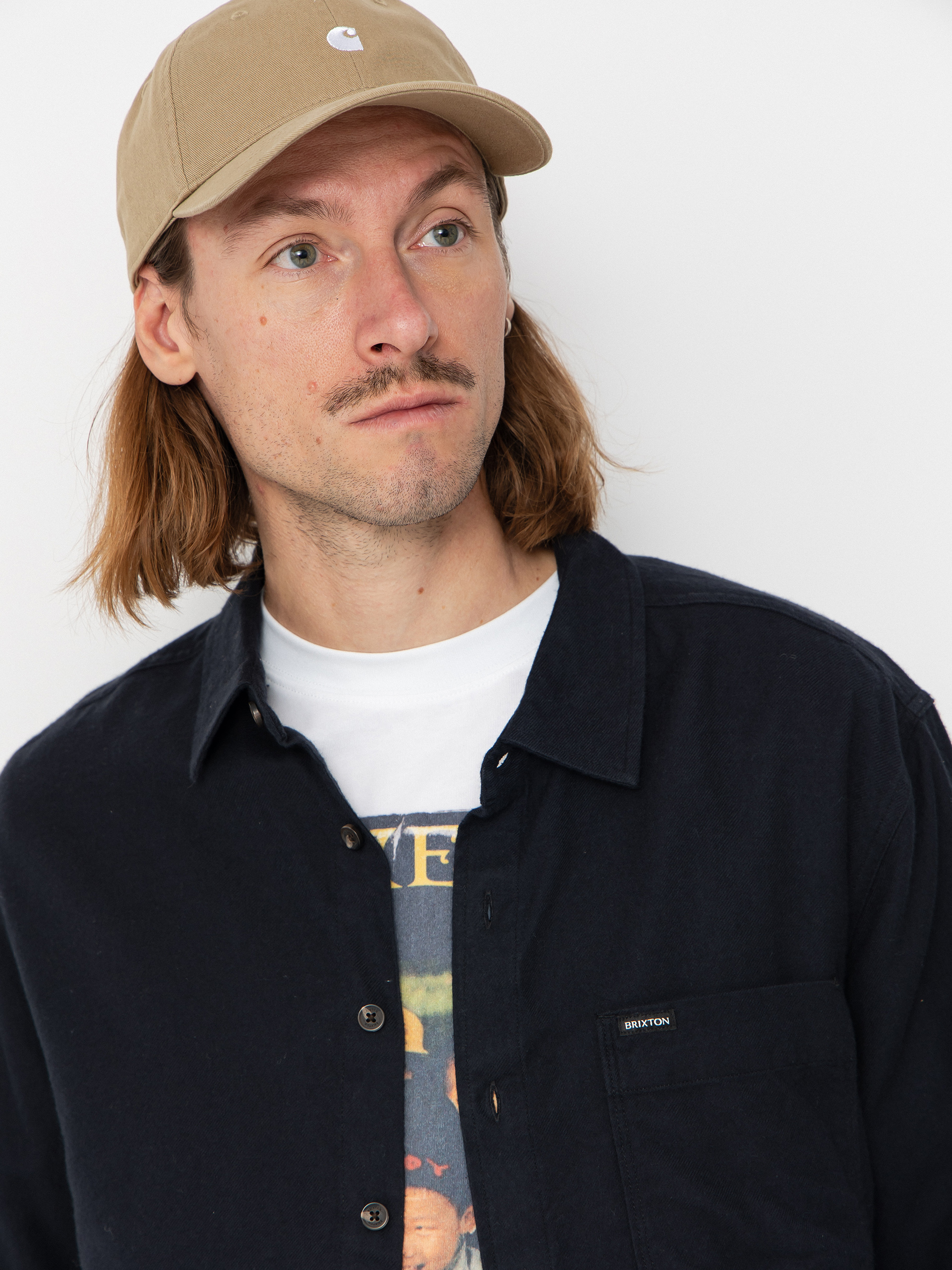 Риза Brixton Hasting Lw Flannel (black)