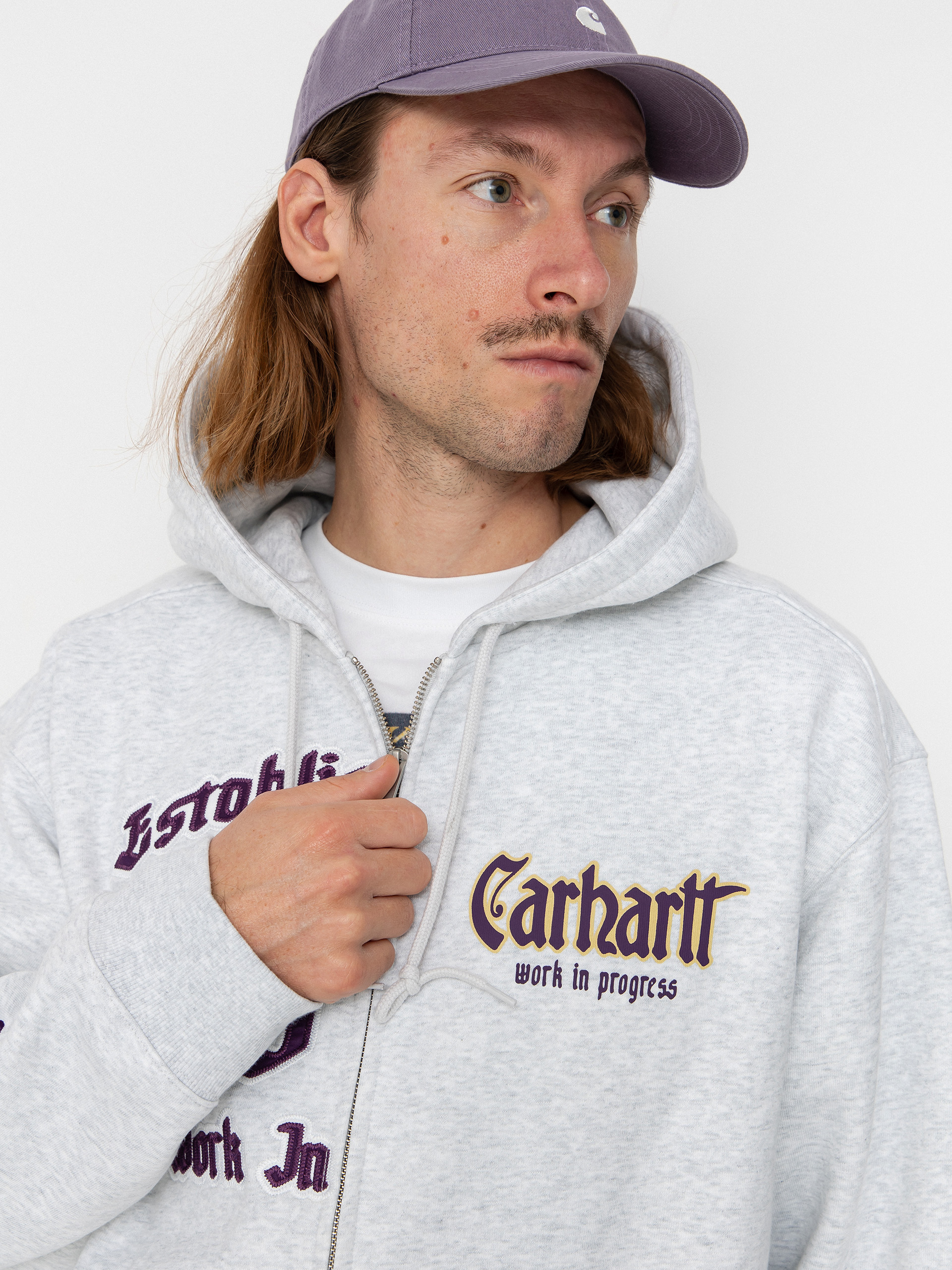 Суитшърт с качулка Carhartt WIP Dual ZHD (ash heather)