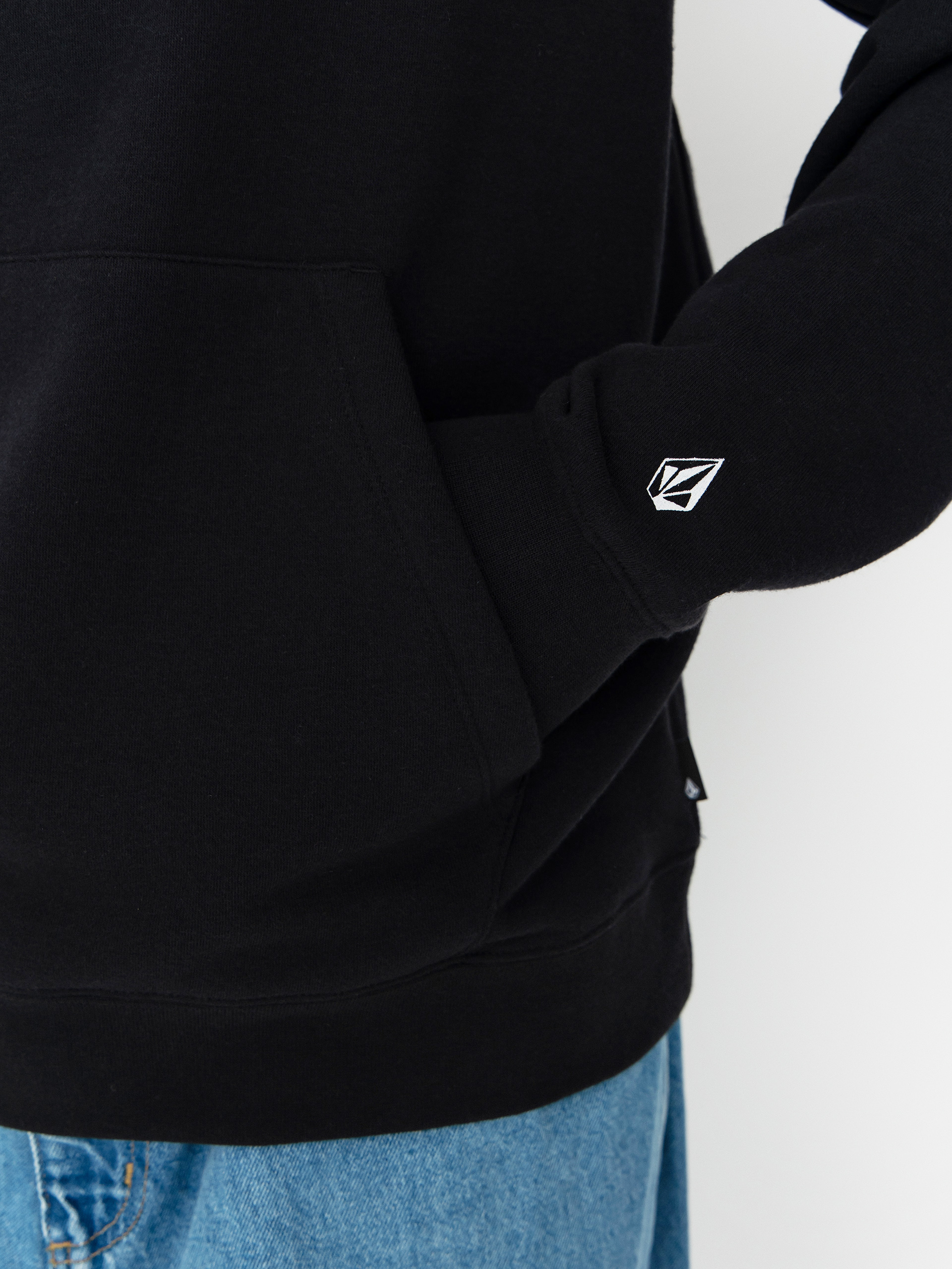 Суитшърт с качулка Volcom Essential HD (black)