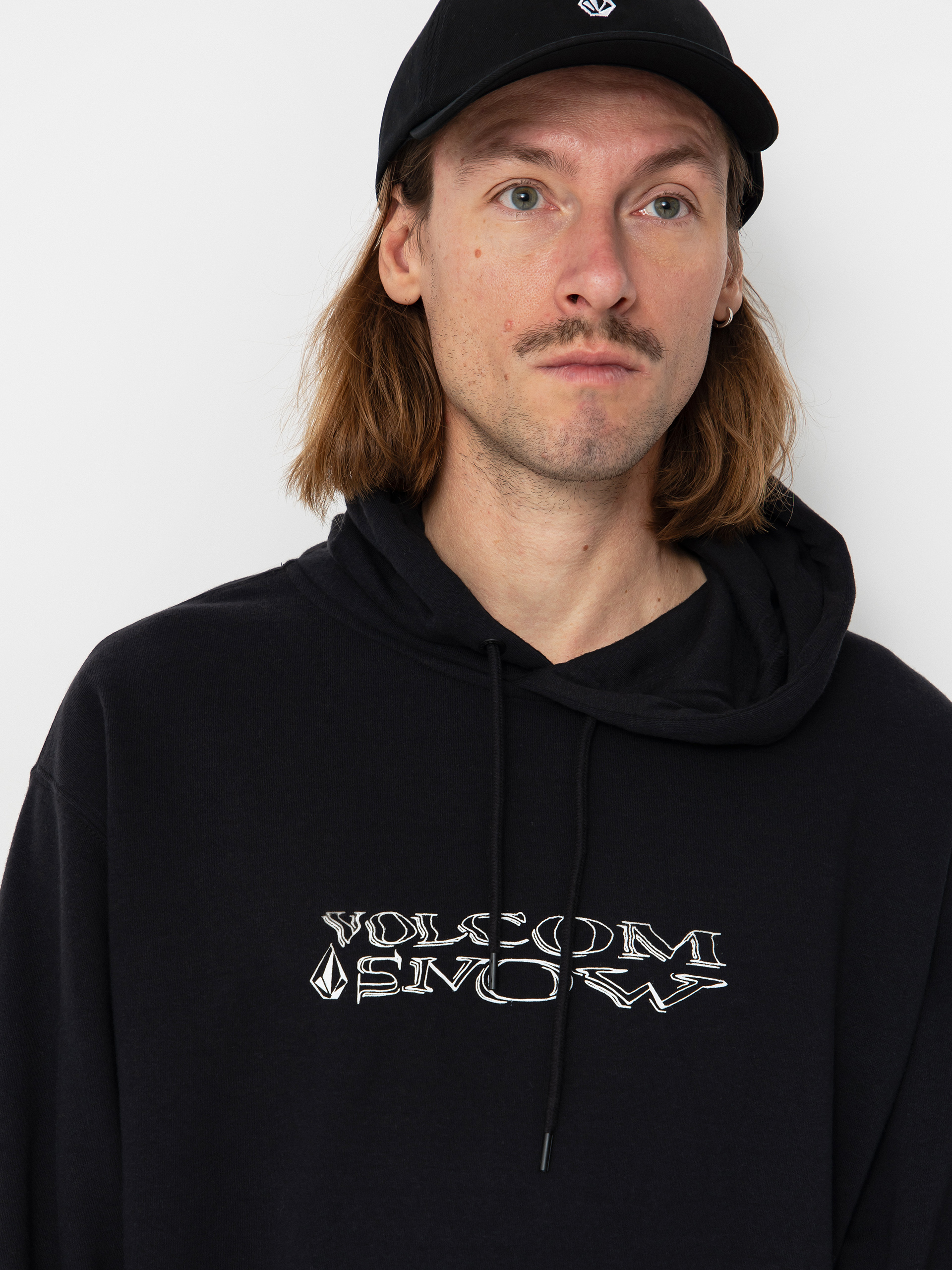 Суитшърт с качулка Volcom Essential HD (black)