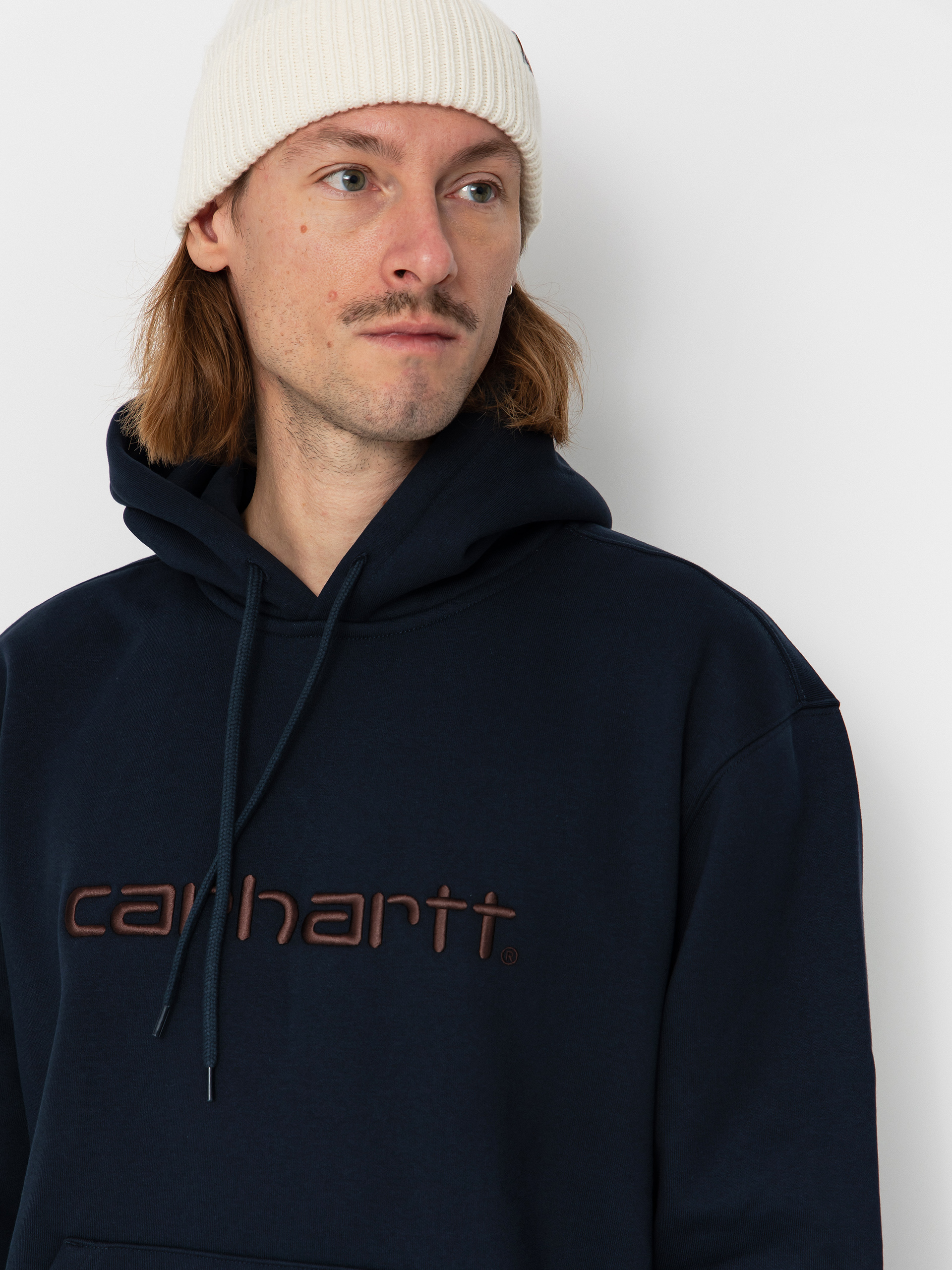 Суитшърт с качулка Carhartt WIP Carhartt HD (deep night/palisander)