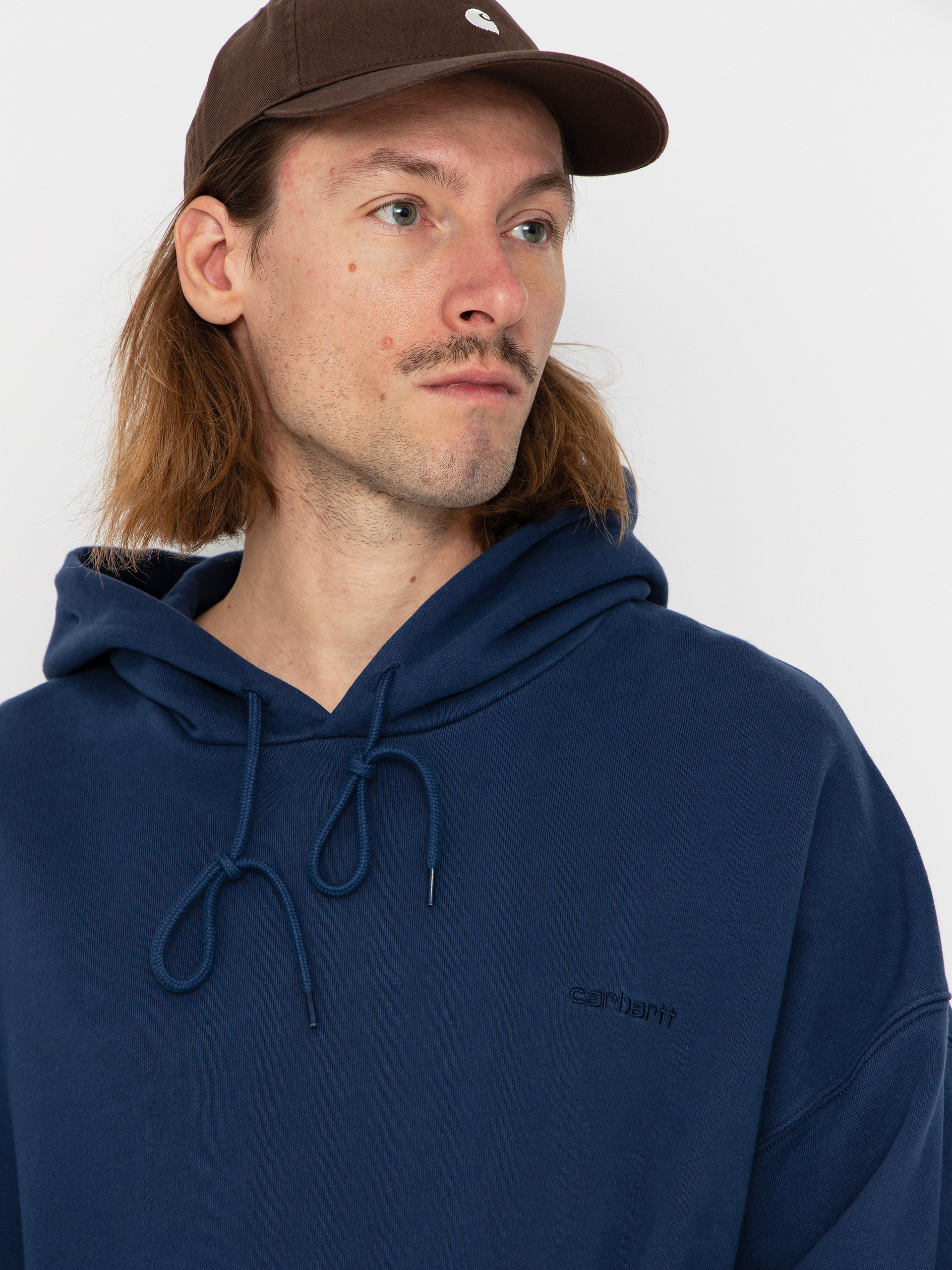 Суитшърт с качулка Carhartt WIP Benton HD (jupiter/garment dyed)