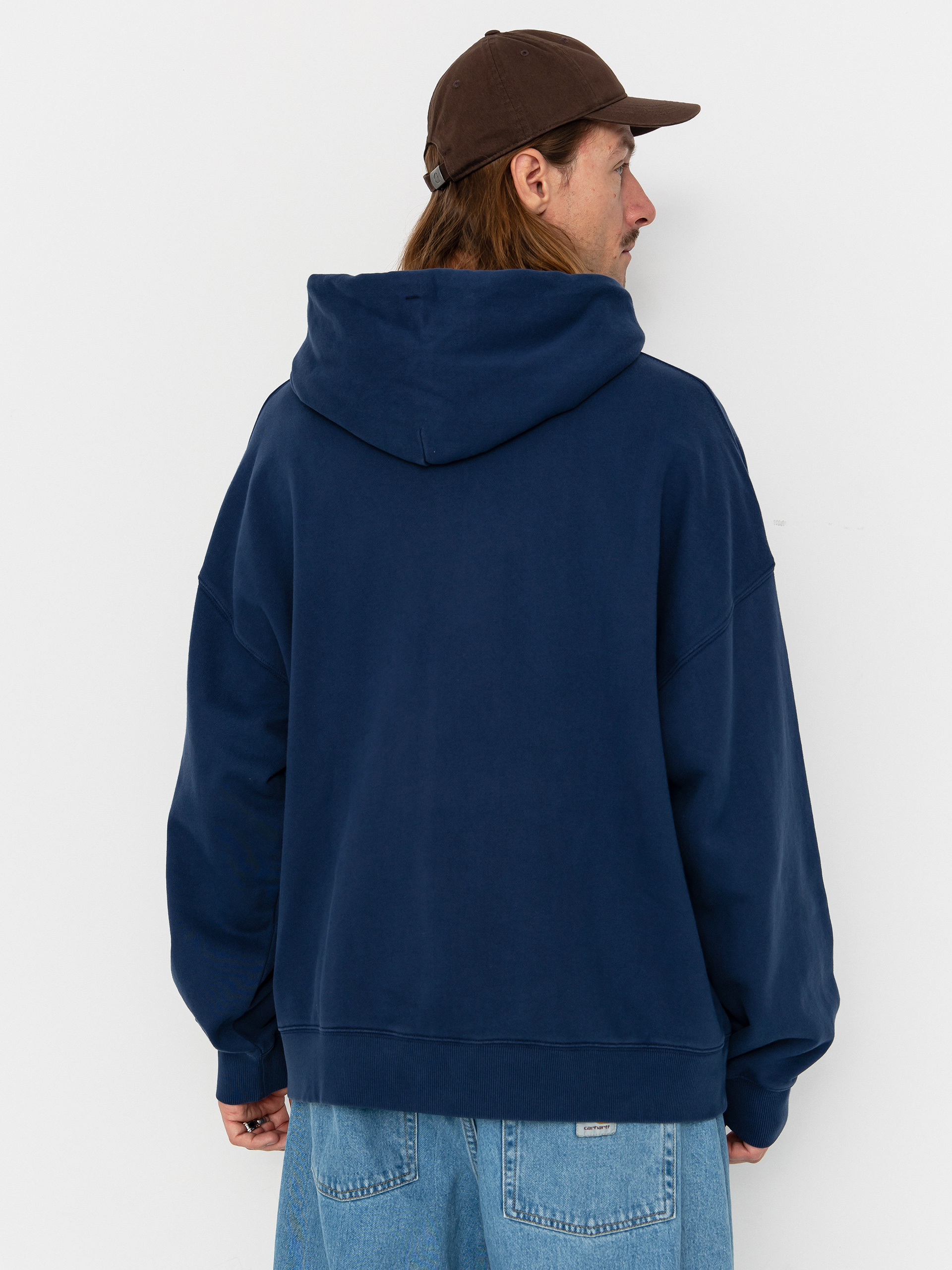 Суитшърт с качулка Carhartt WIP Benton HD (jupiter/garment dyed)