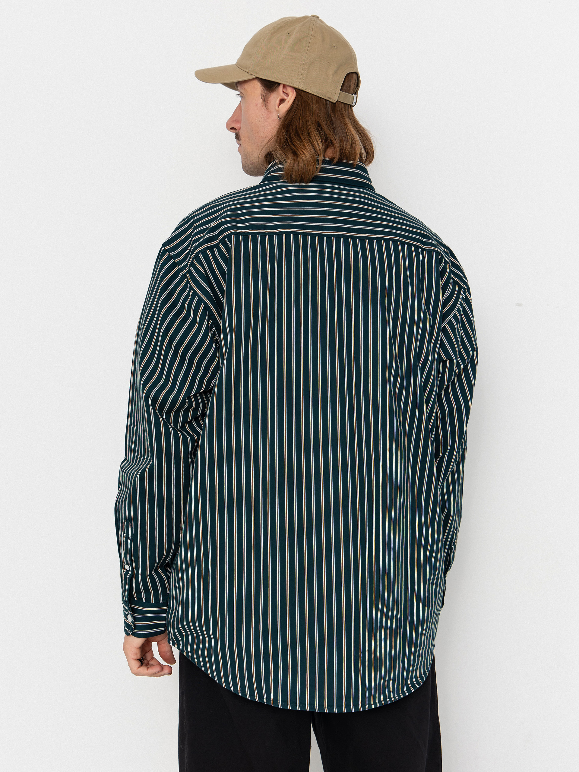 Риза Carhartt WIP Palance (palance stripe/deep lagoon)