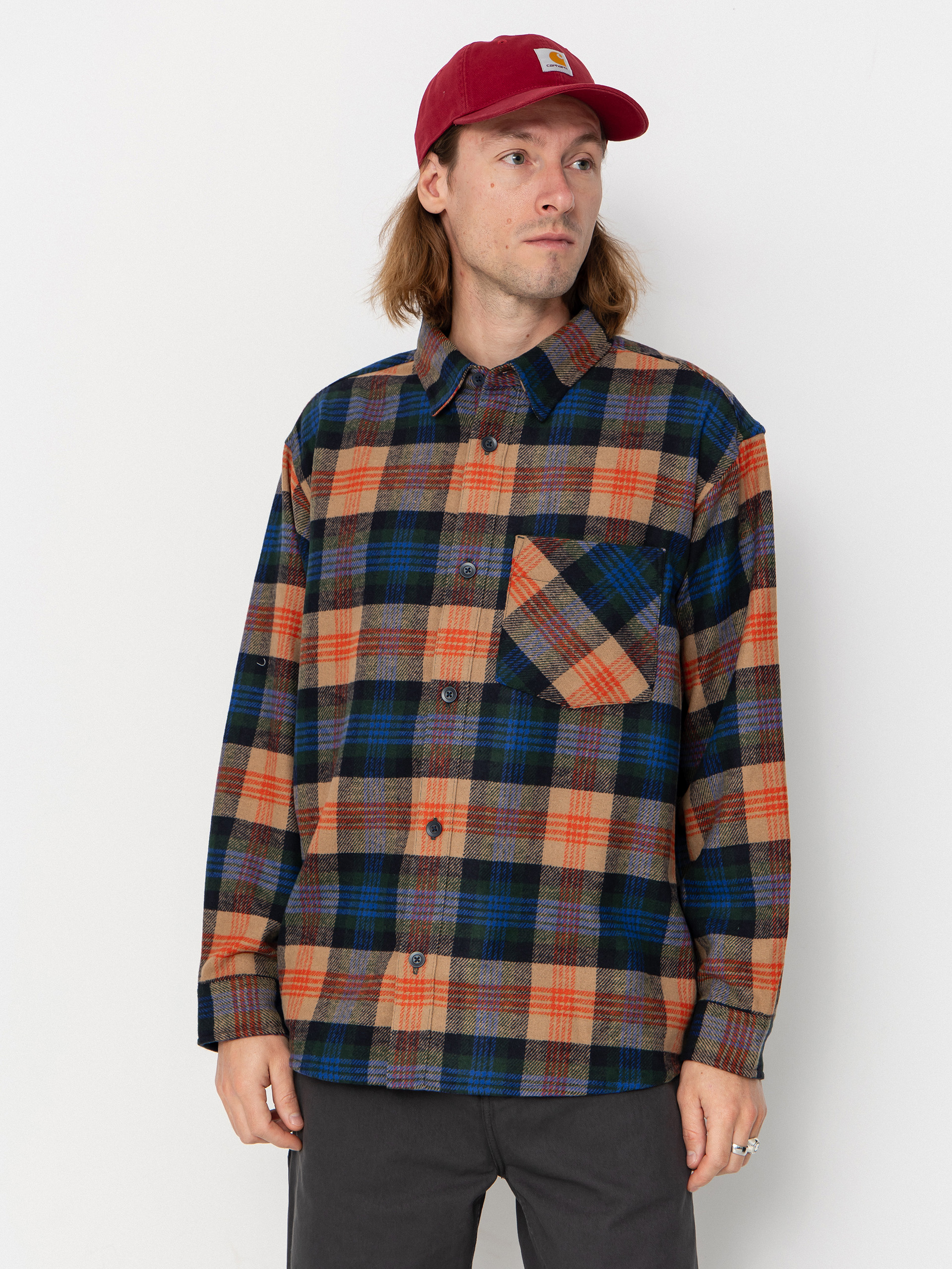 Риза Carhartt WIP Dern (dern check/sycamore tree)