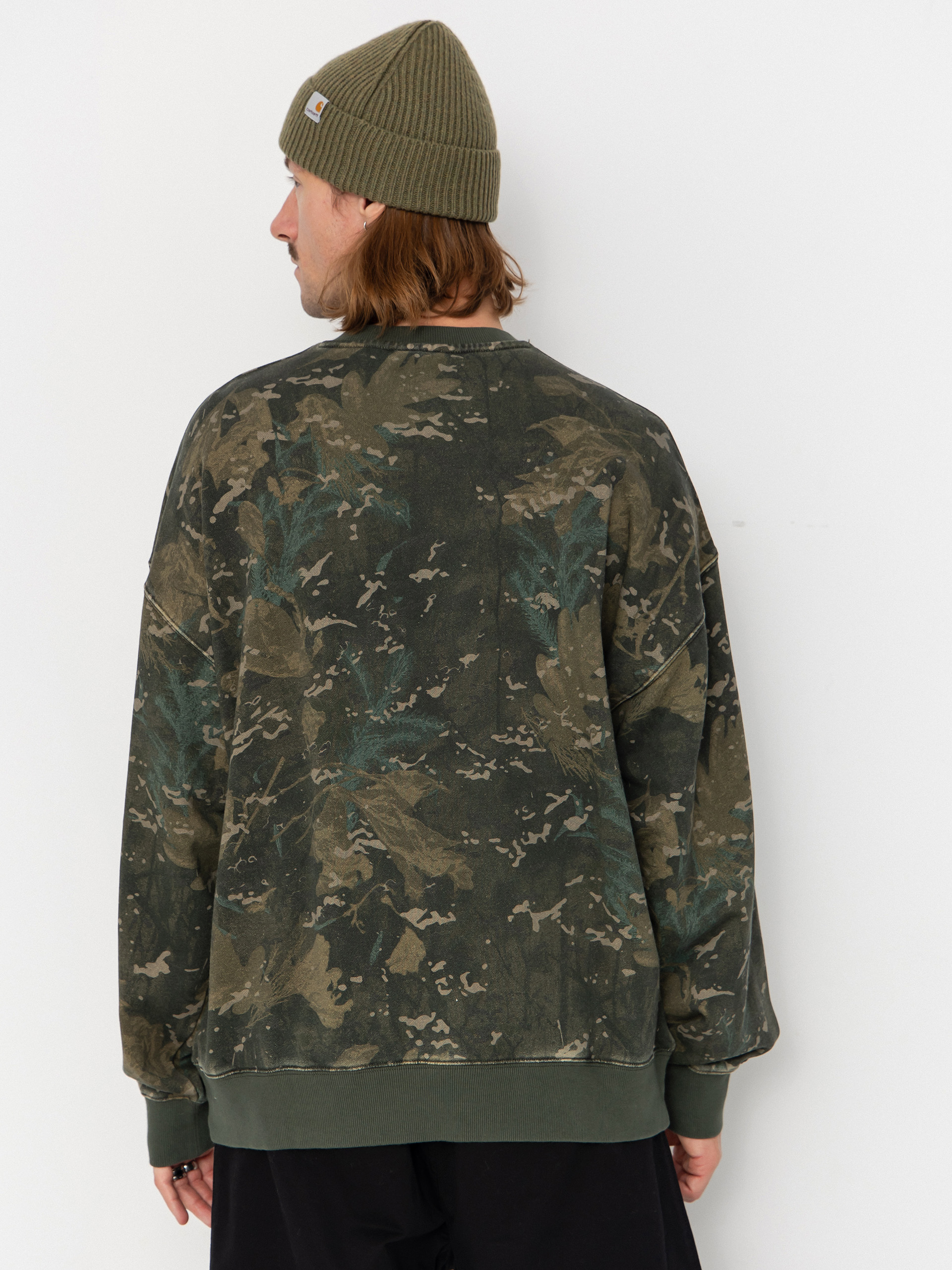 Суитшърт Carhartt WIP Benton (camo combi/green/garment dyed)
