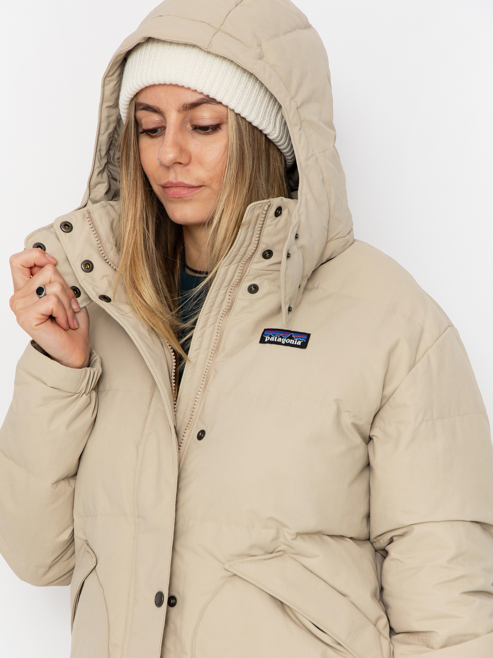 Яке Patagonia Downdrift Wmn (oar tan w/seabird grey)
