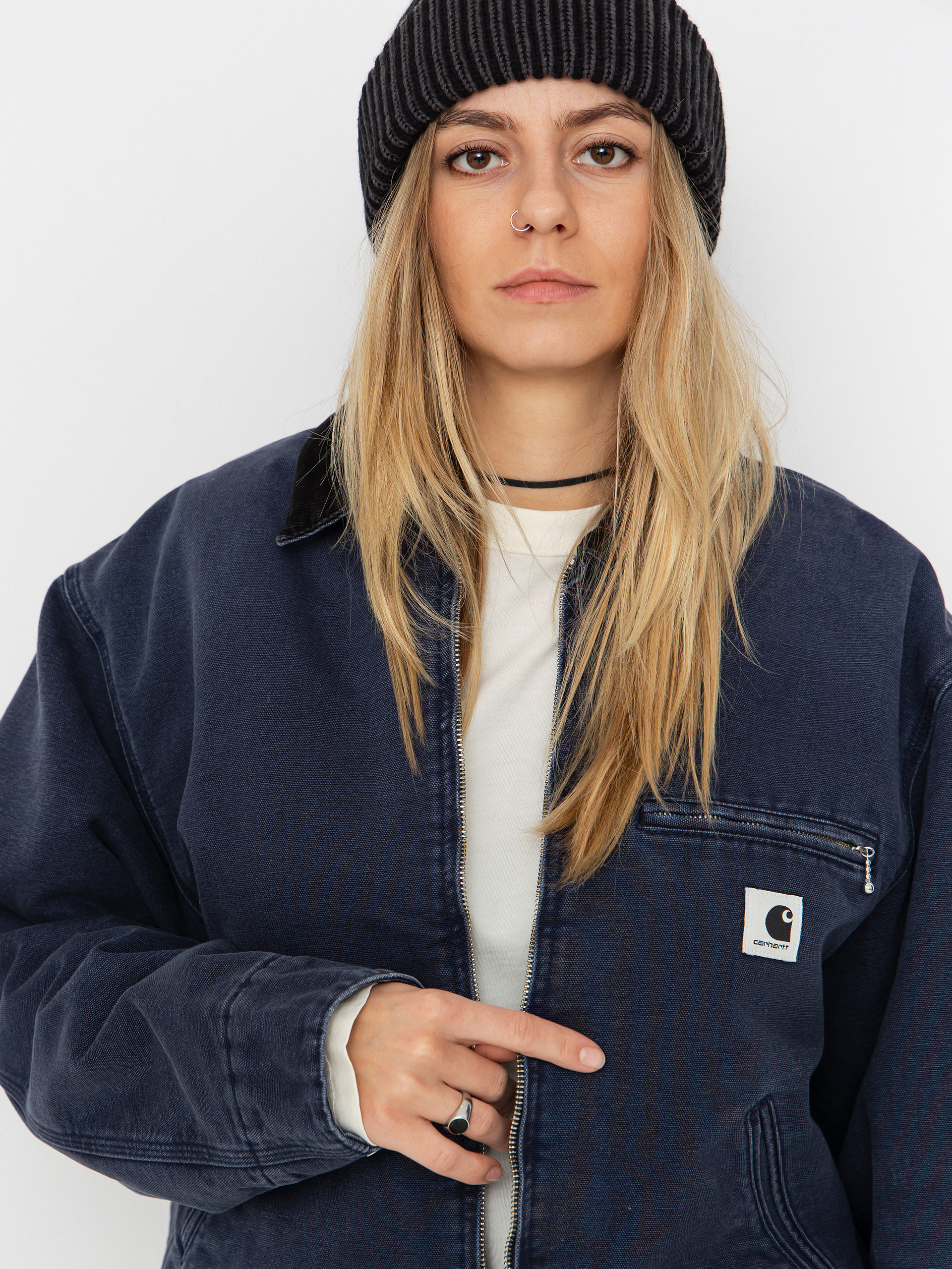 Яке Carhartt WIP OG Detroit Wmn (dark navy/black/stone canvas)