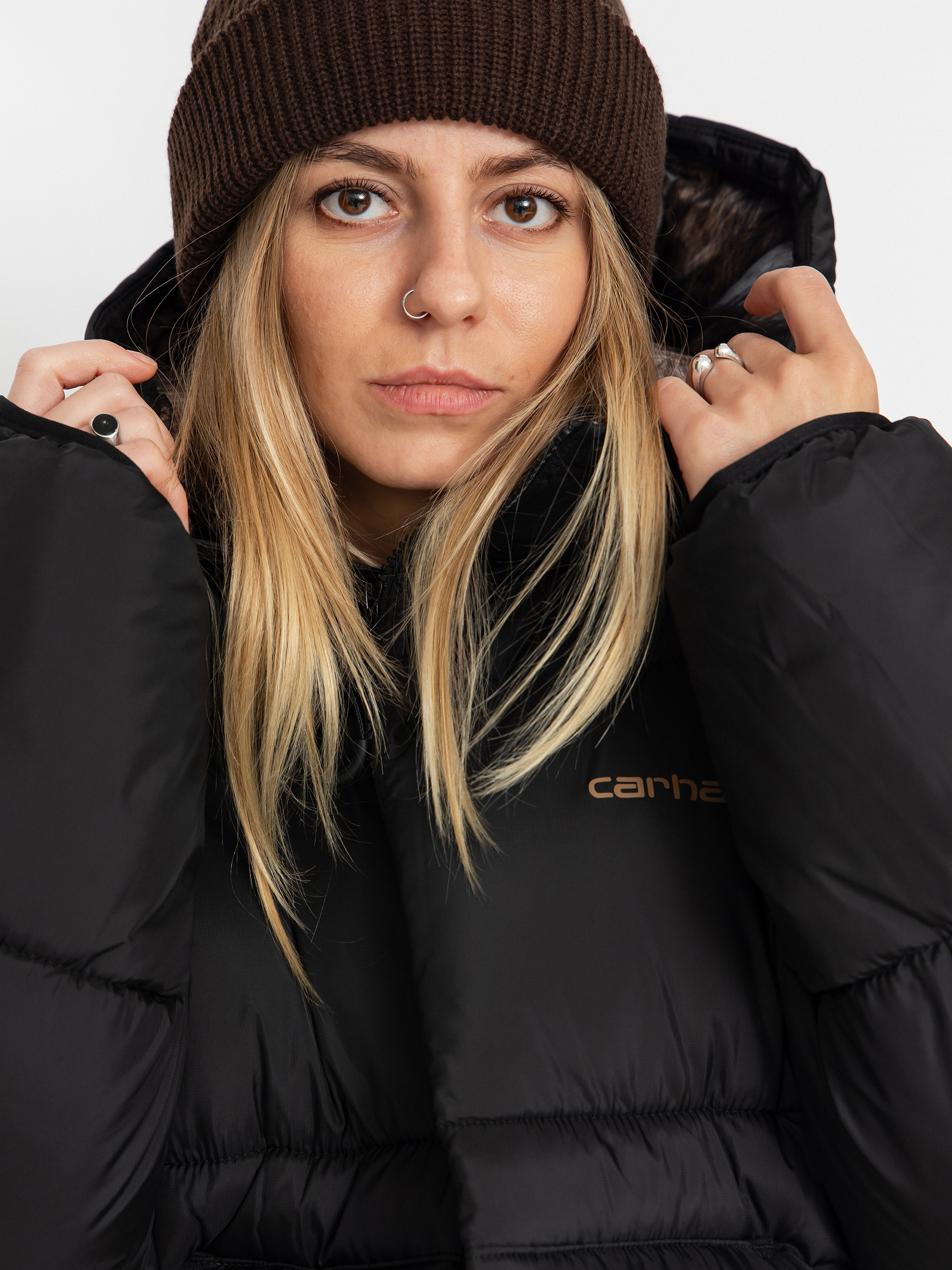 Яке Carhartt WIP Toronto Wmn (black/wild dog print)