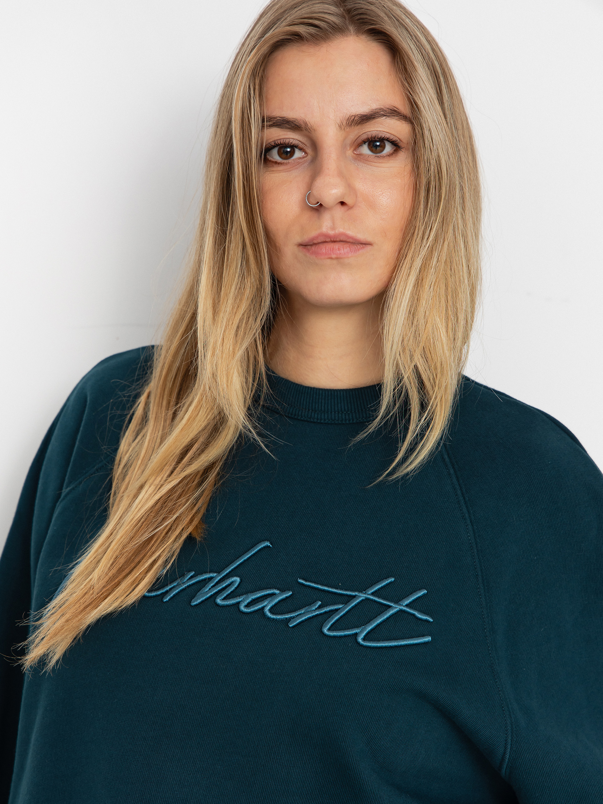 Суитшърт Carhartt WIP Ray Wmn (deep lagoon)