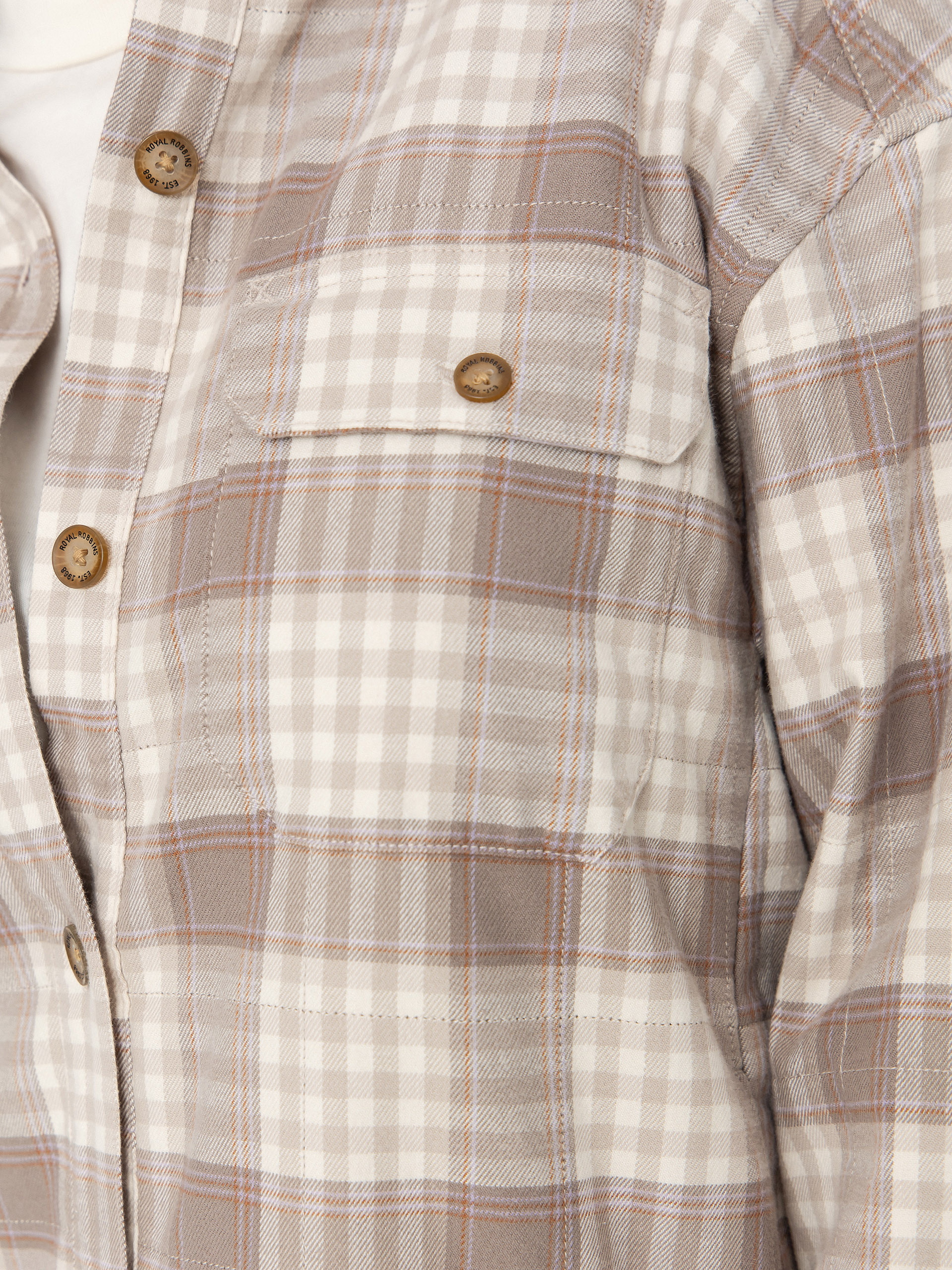 Риза Royal Robbins Vista Flannel Shacket Wmn (chalk antelope pld)