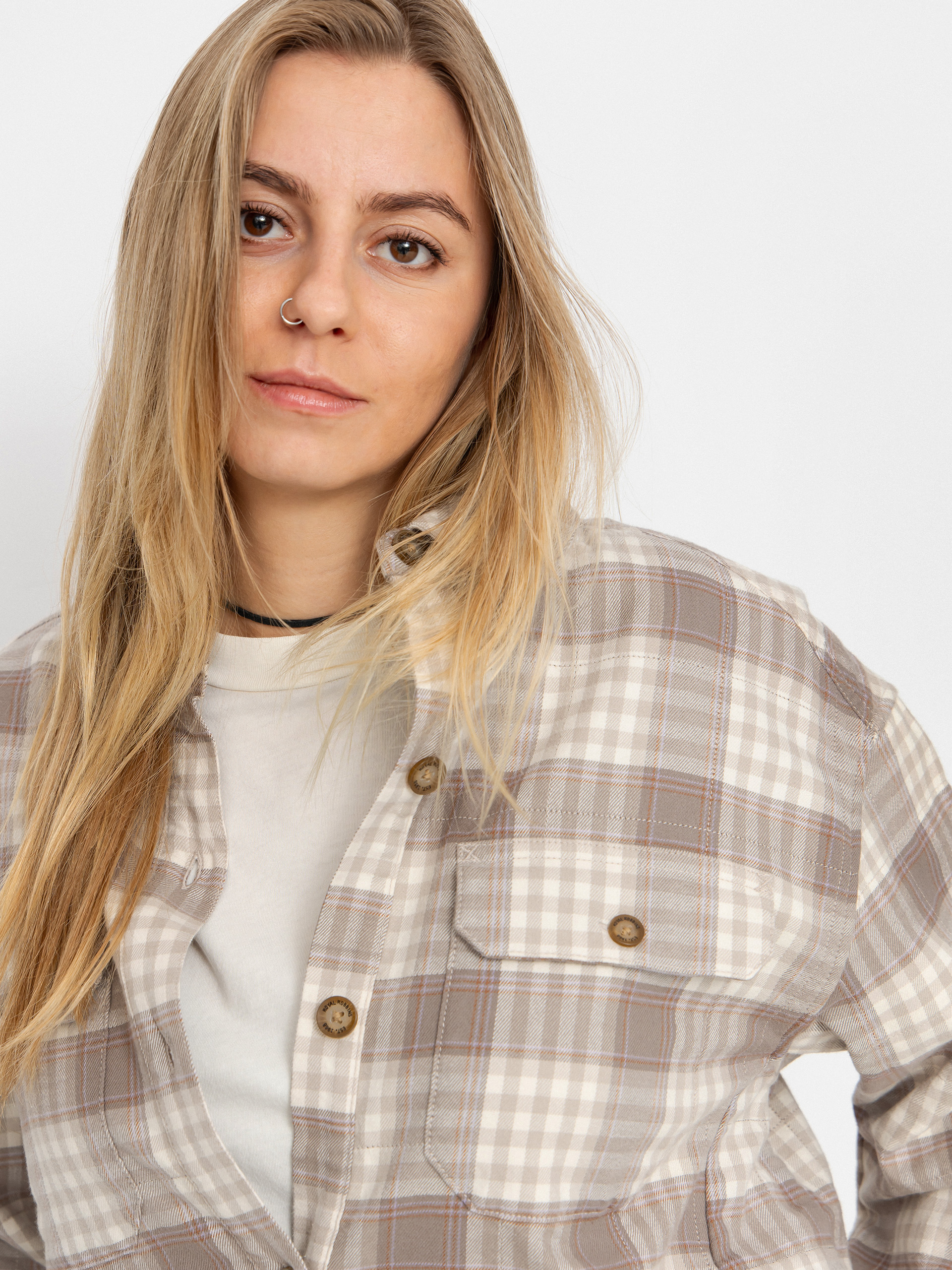 Риза Royal Robbins Vista Flannel Shacket Wmn (chalk antelope pld)