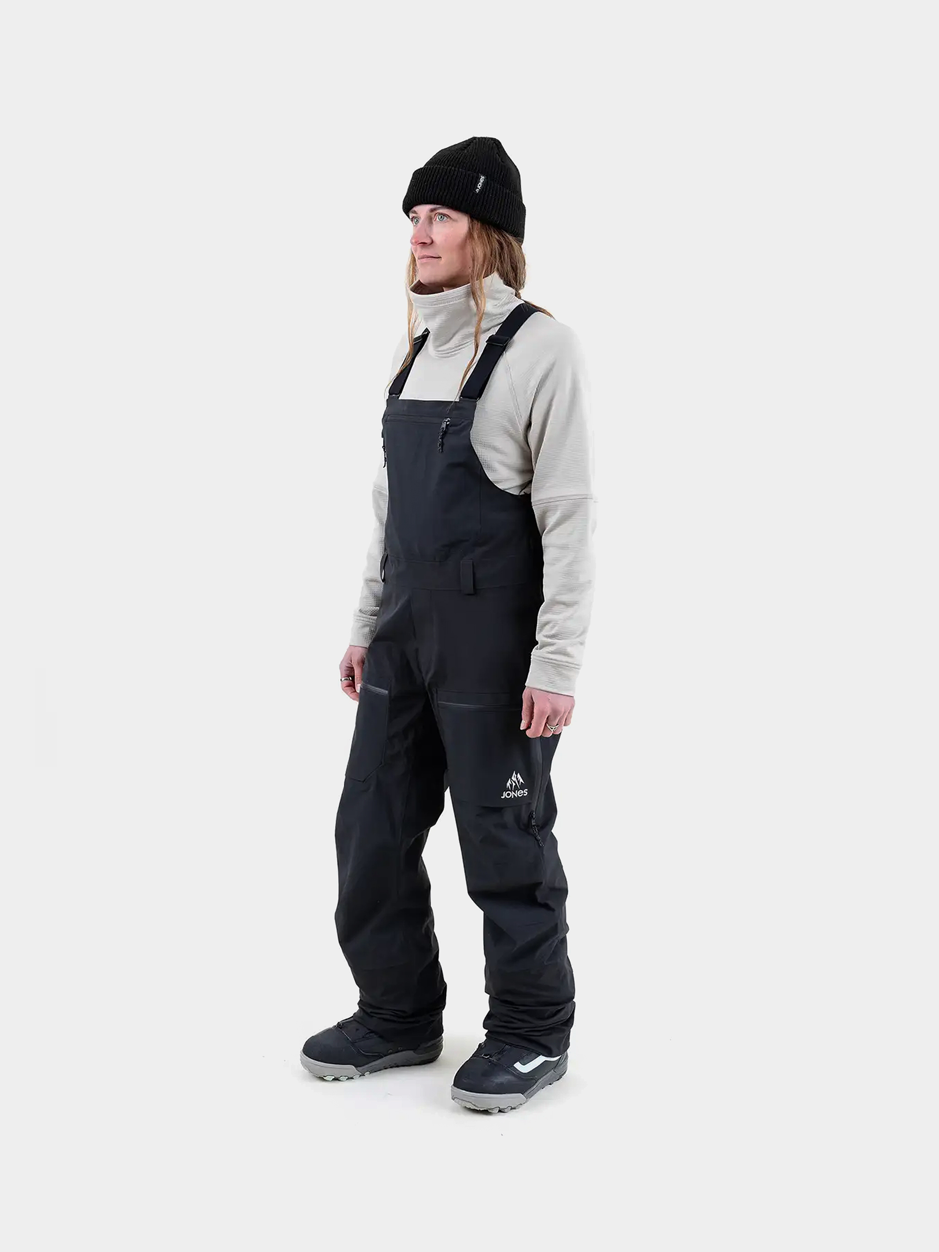 Дамско Сноуборд панталони Jones Snowboards Mtn Surf Rec Bib (stealth black)