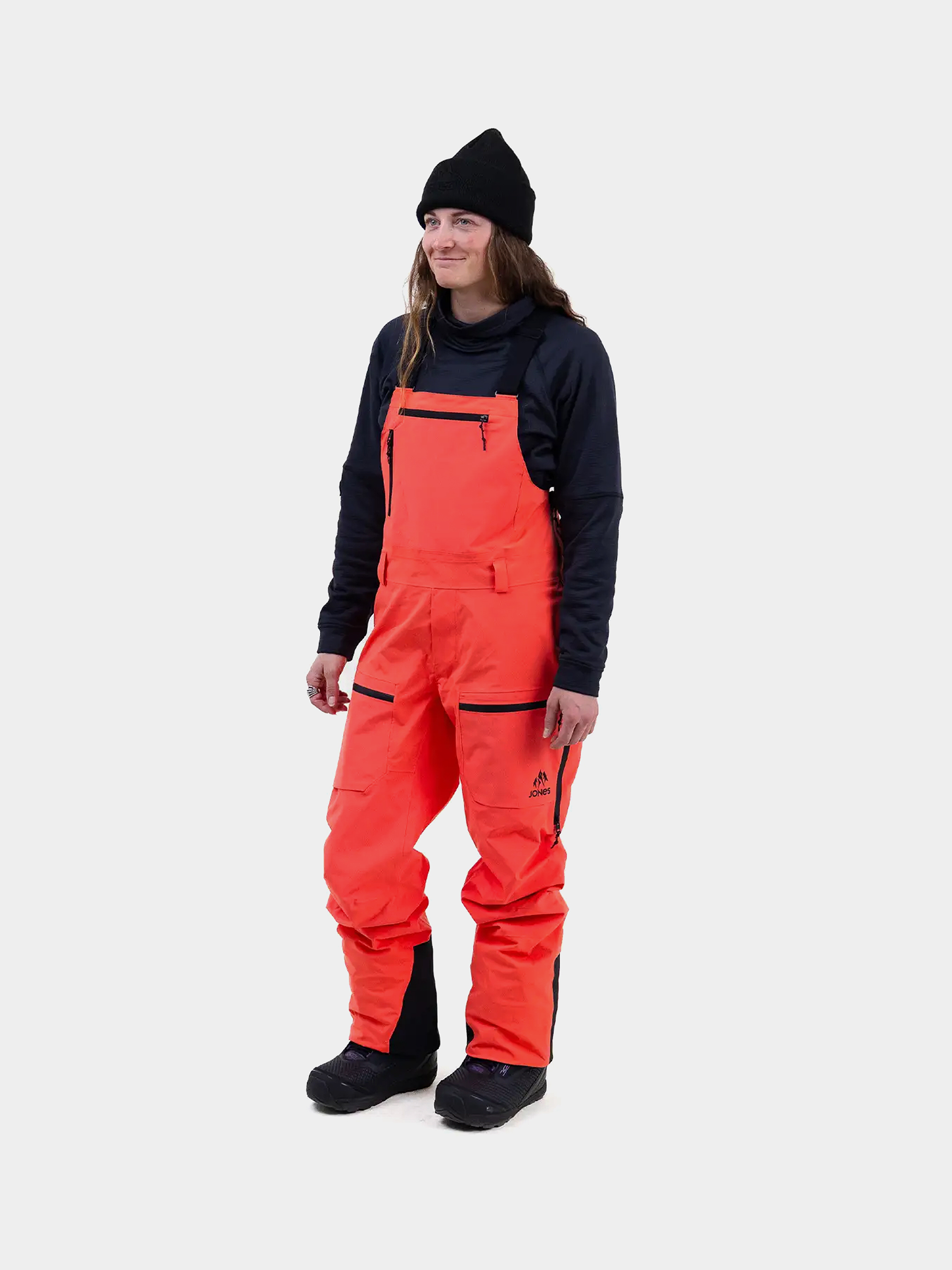 Дамско Сноуборд панталони Jones Snowboards Mtn Surf Rec Bib (deep coral)