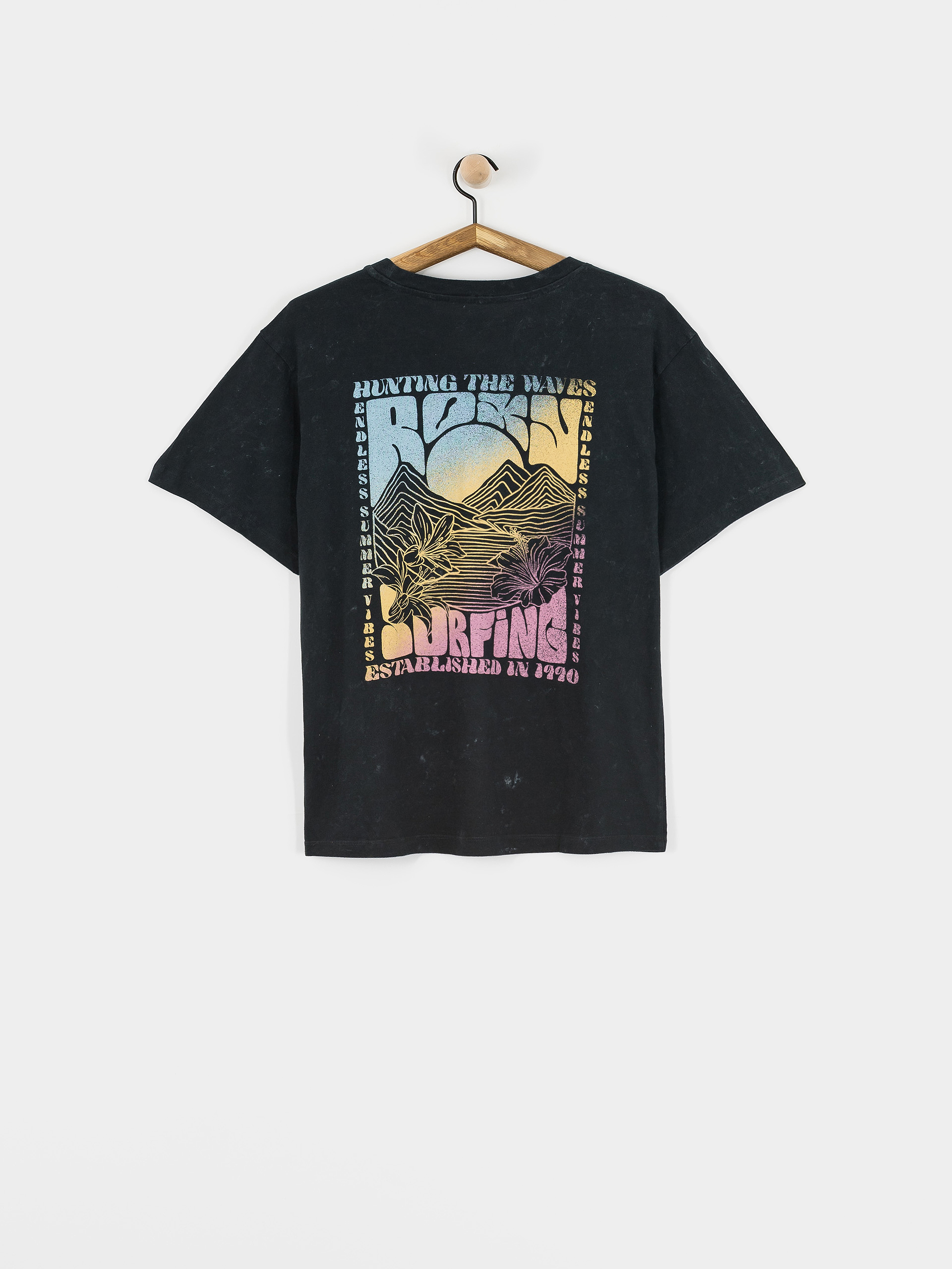 Тениска Roxy Sunnyoversize Optic Wash Wmn (anthracite)