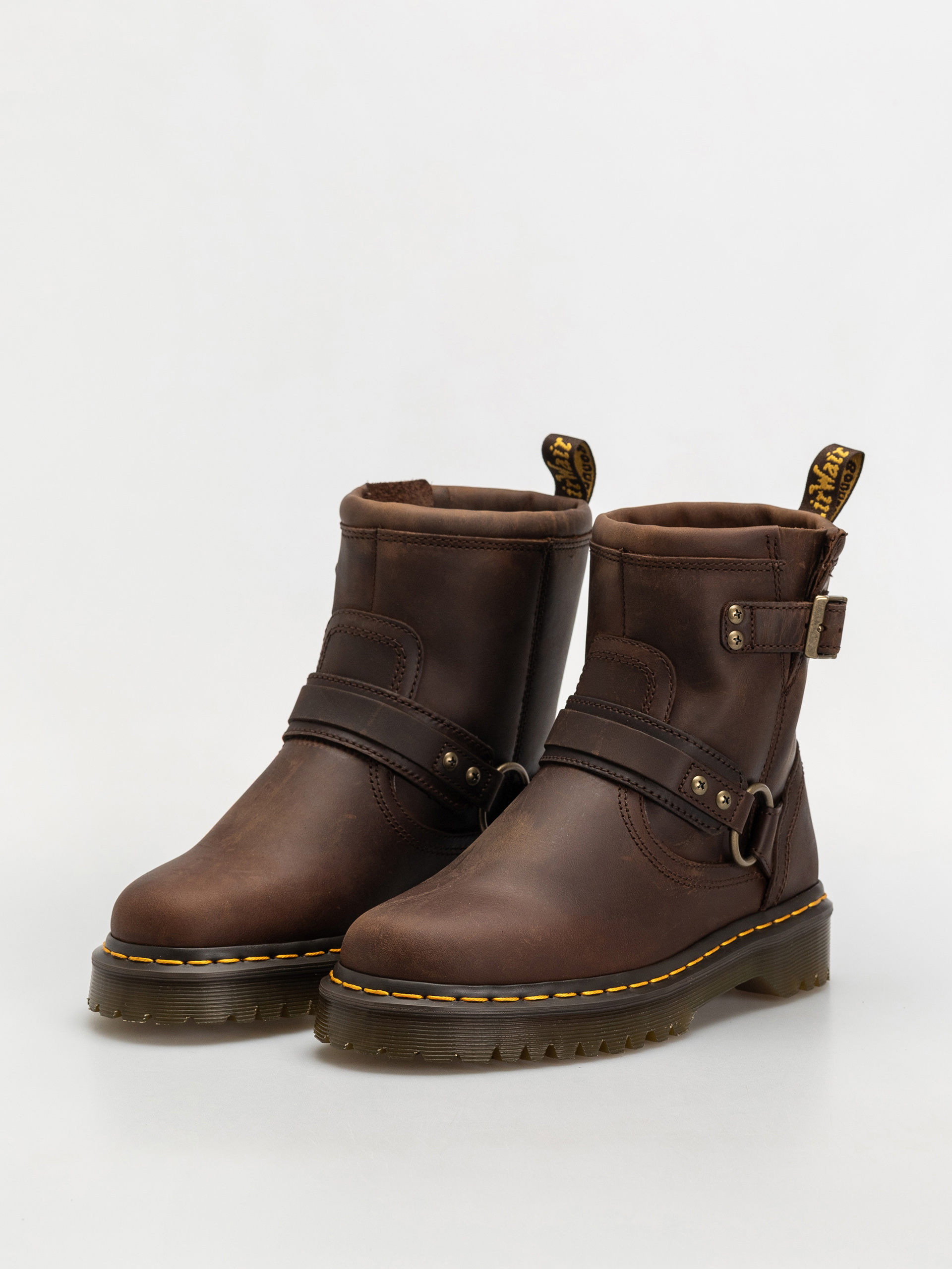 Обувки Dr. Martens Anistone HRNS Ankle (dark brown crazy horse)