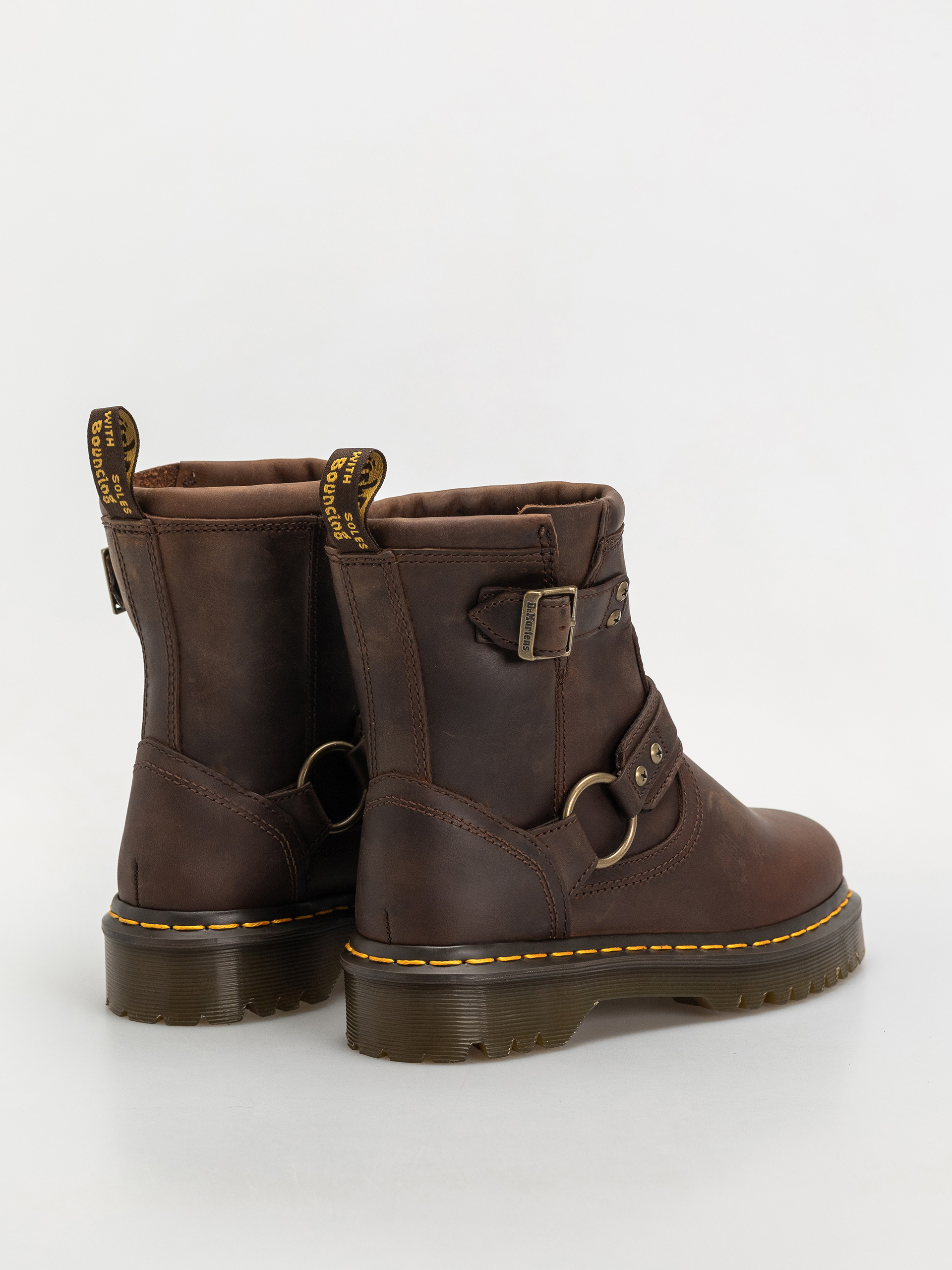 Обувки Dr. Martens Anistone HRNS Ankle (dark brown crazy horse)